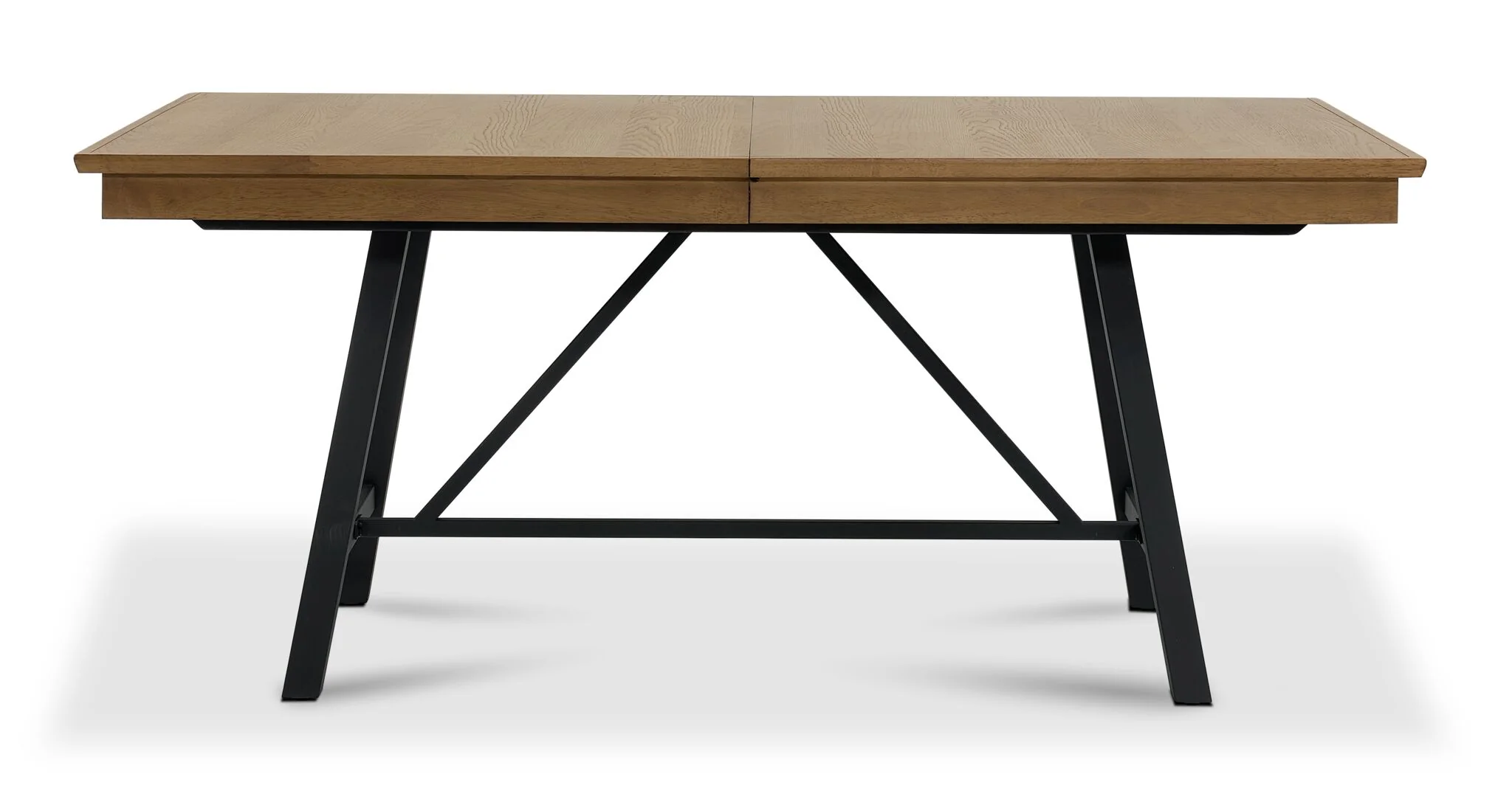 Feeling Connected - Newport Extendable Trestle Table - Oak and Black - Image 5