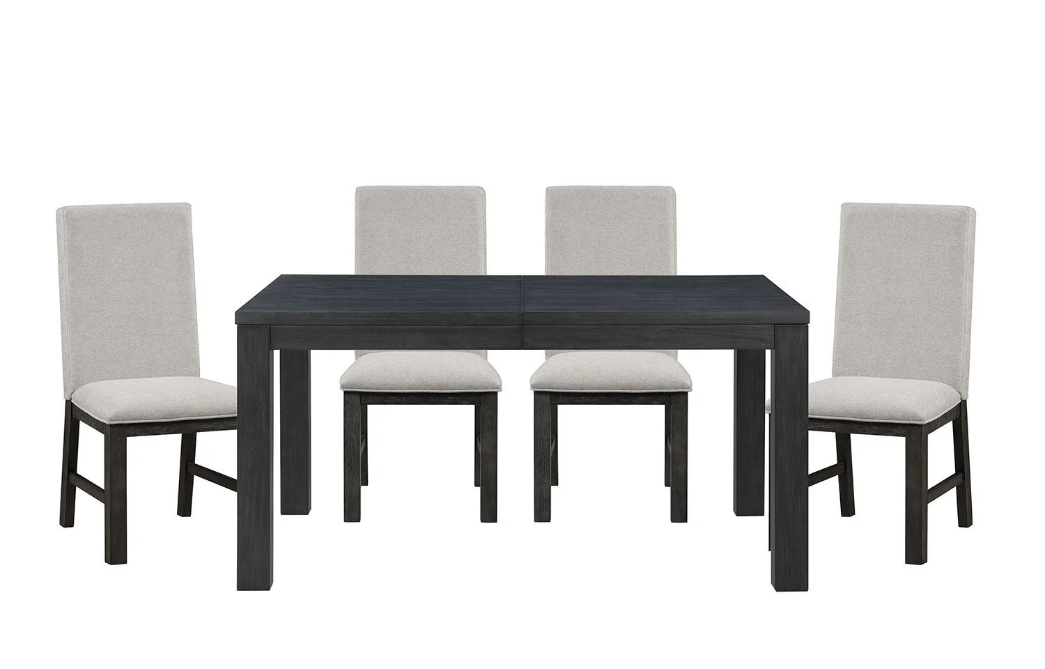 Nola 5-Piece Extendable Dining Set - Dark Grey - Image 3