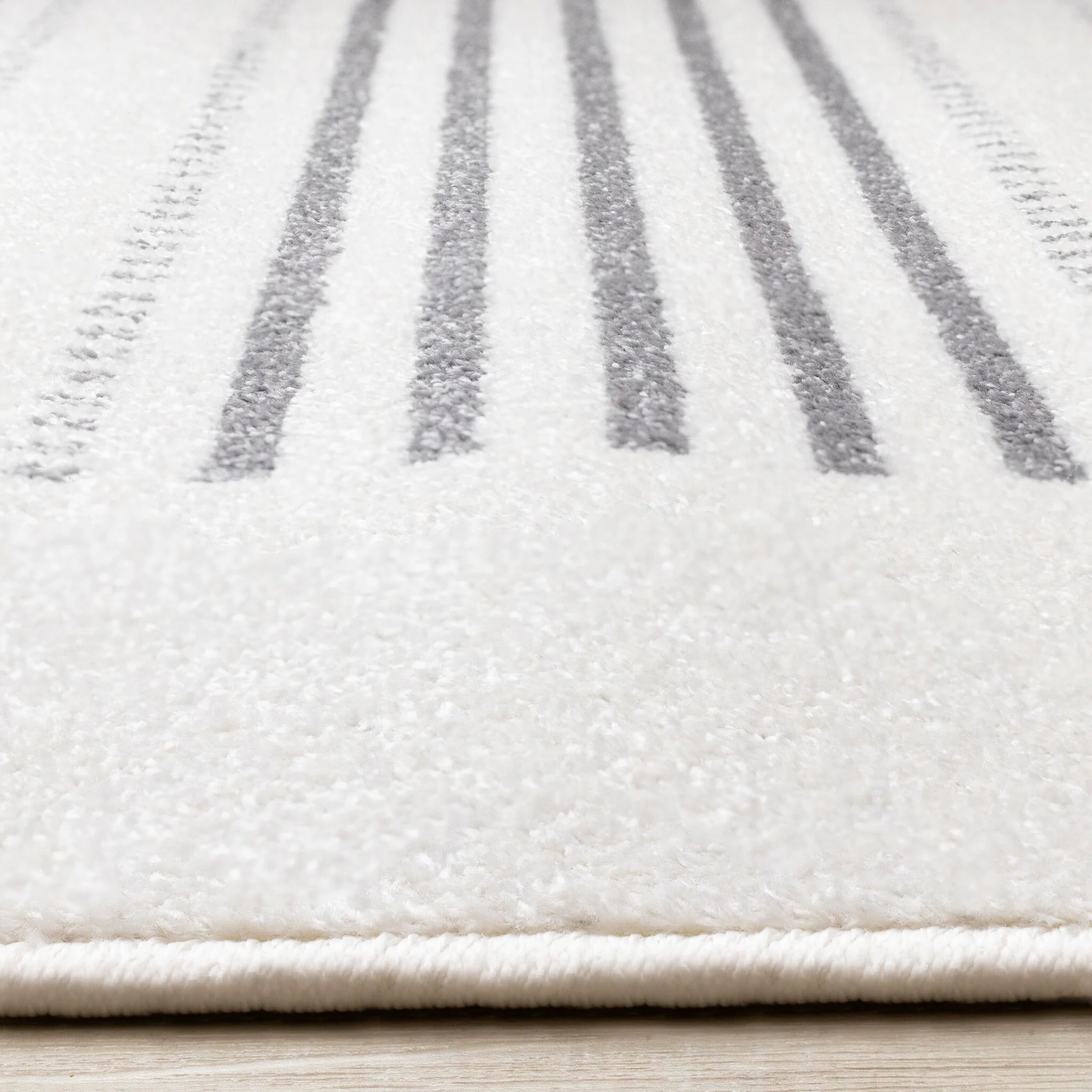 Nordic Stripes 5'3" x 7'7" Striped Lines Area Rug - Grey - Image 4