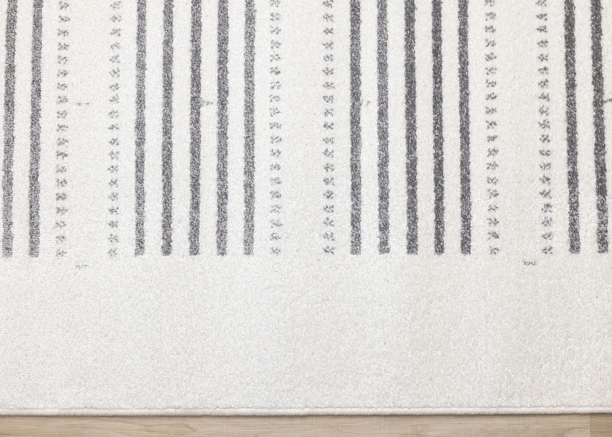 Nordic Stripes 6'7" x 9'10" Striped Lines Area Rug - Grey - Image 5