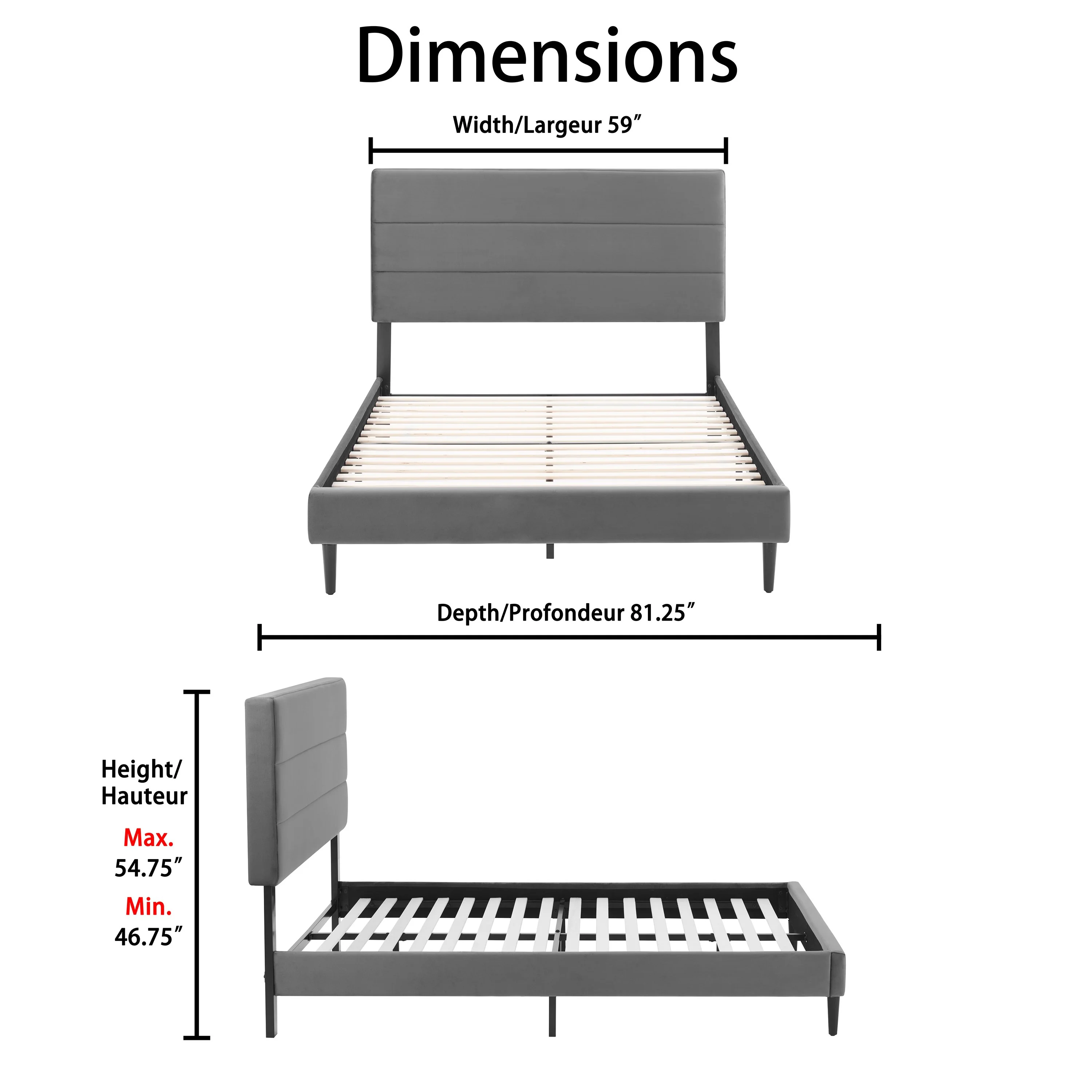 Nori 3-Piece Full Bed - Grey - Image 6