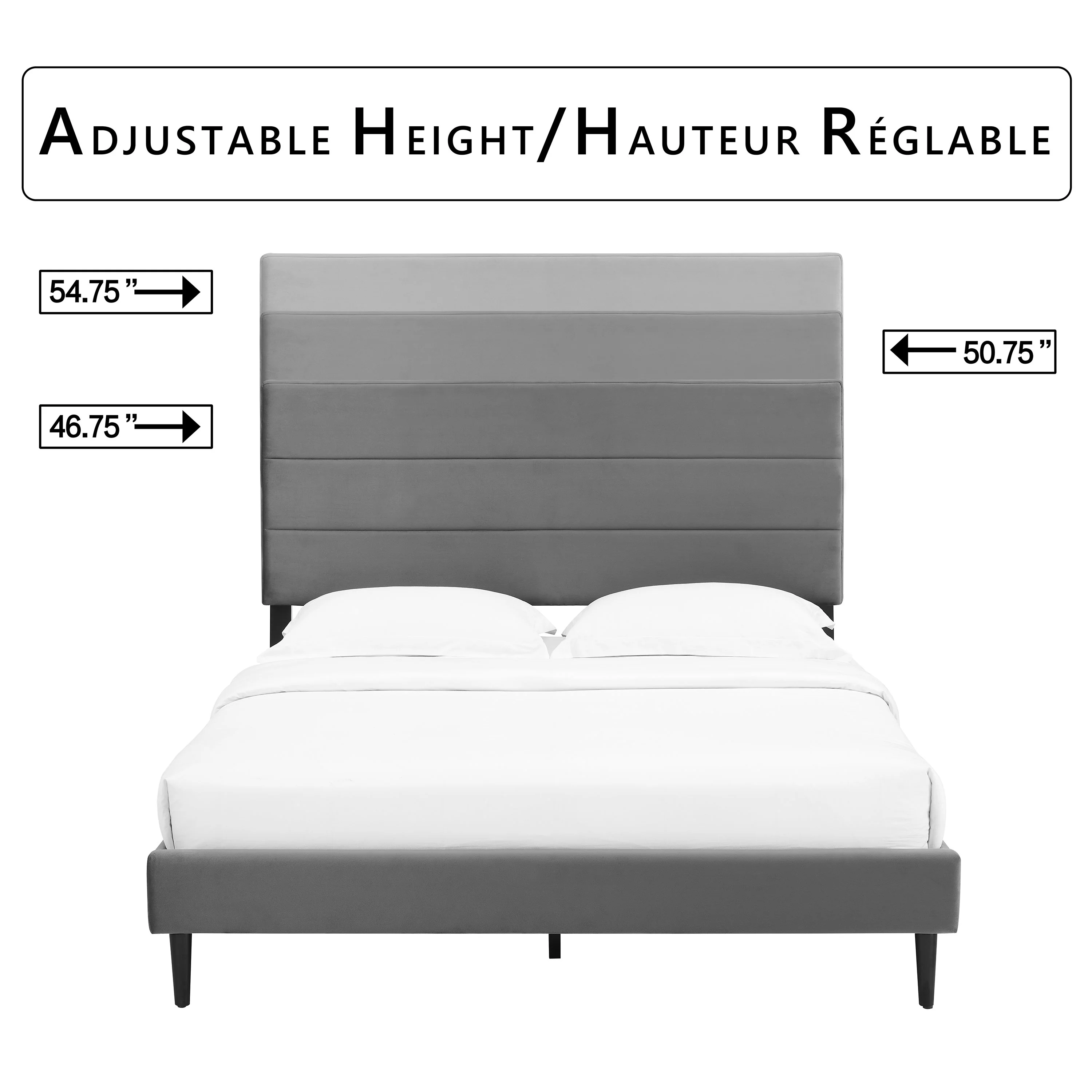 Nori 3-Piece Queen Bed - Grey - Image 5