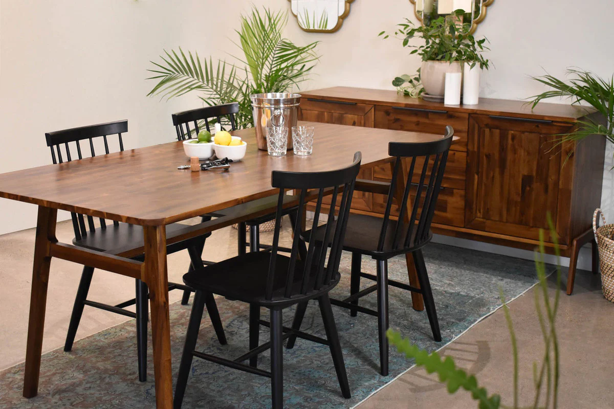 Norrebro Dining Chair Set - Black - Set of 2 - Image 2