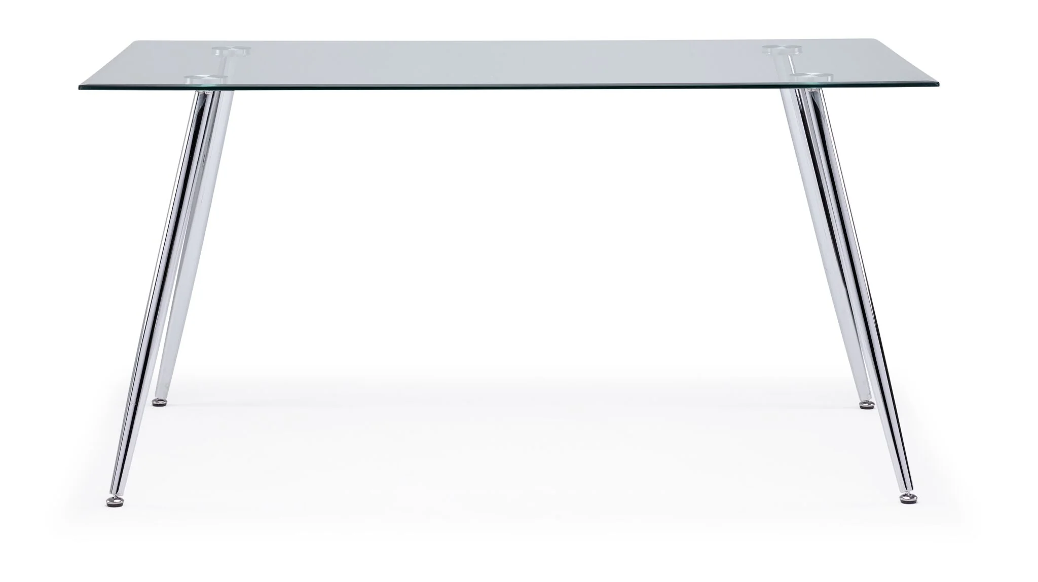 Novella Dining Table - Glass, Chrome - Image 2