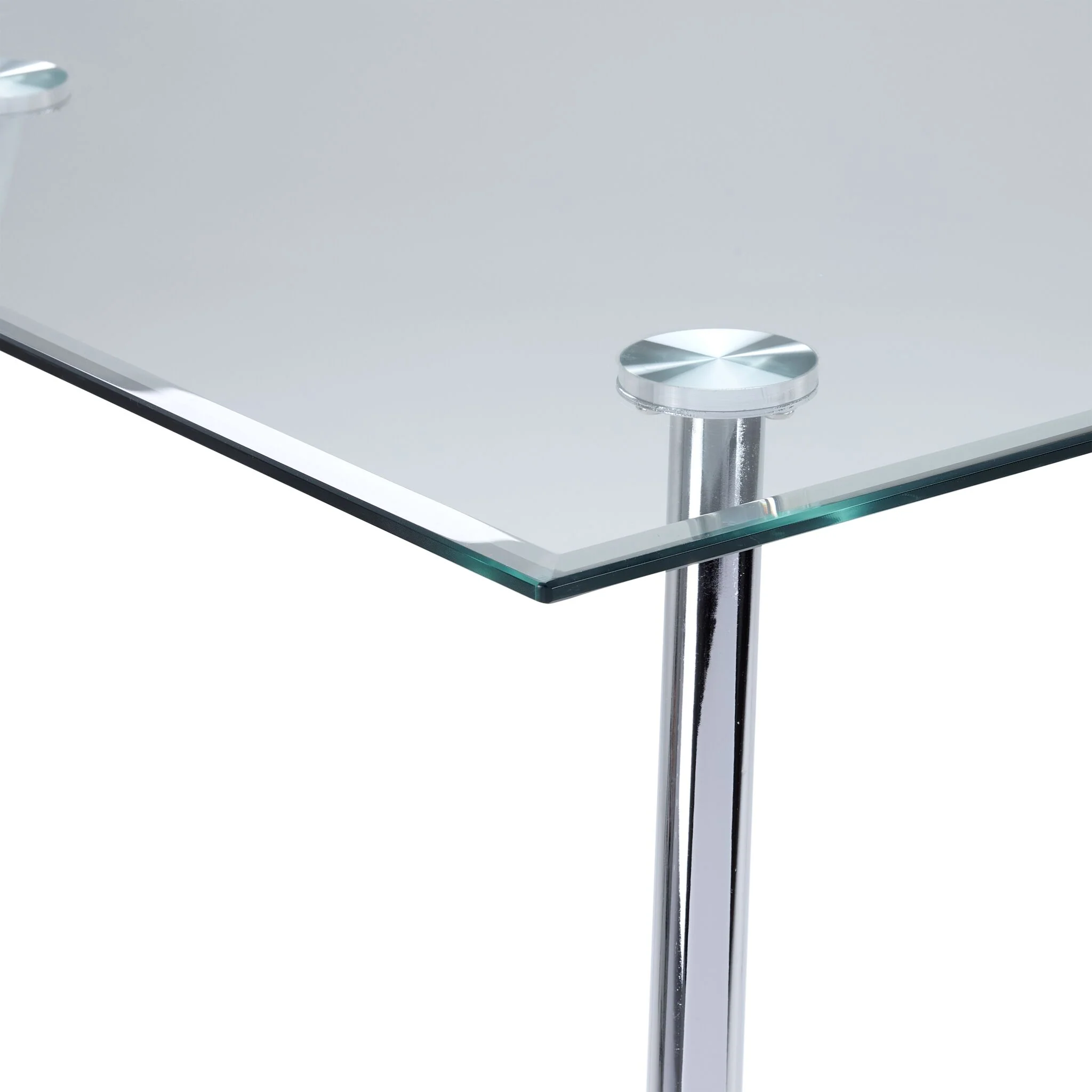 Novella Dining Table - Glass, Chrome - Image 3