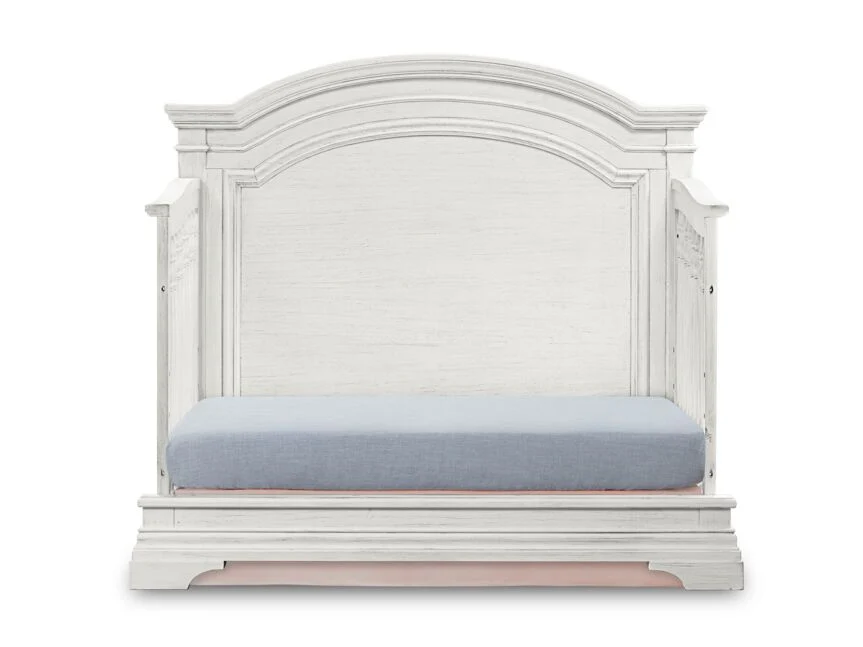 Olivia Arch Top Crib - Brushed White - Image 7
