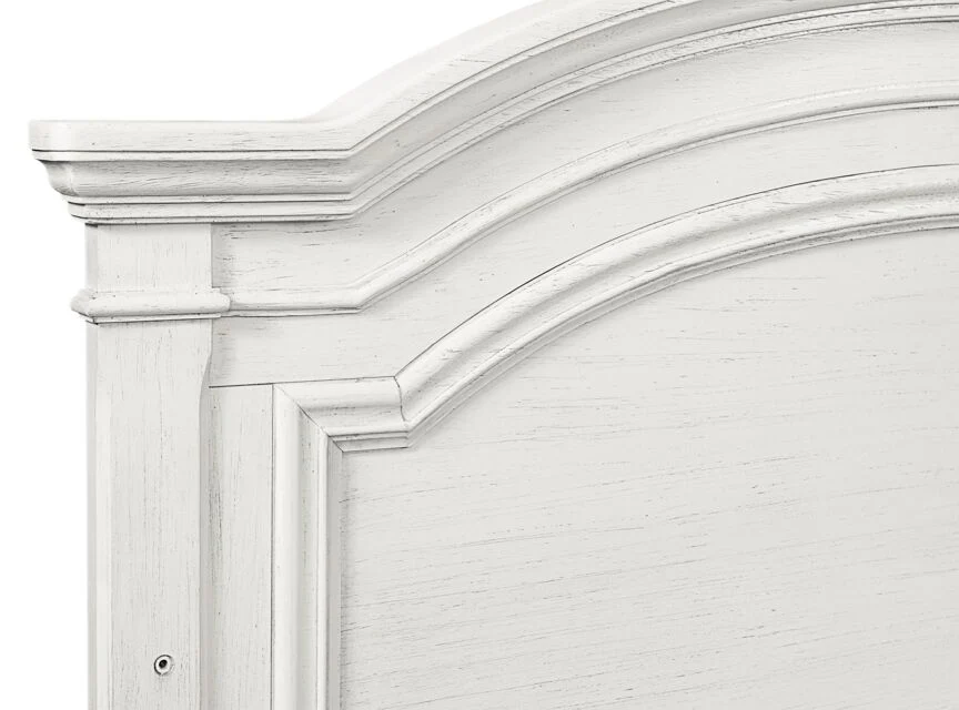 Olivia Arch Top Crib - Brushed White - Image 8