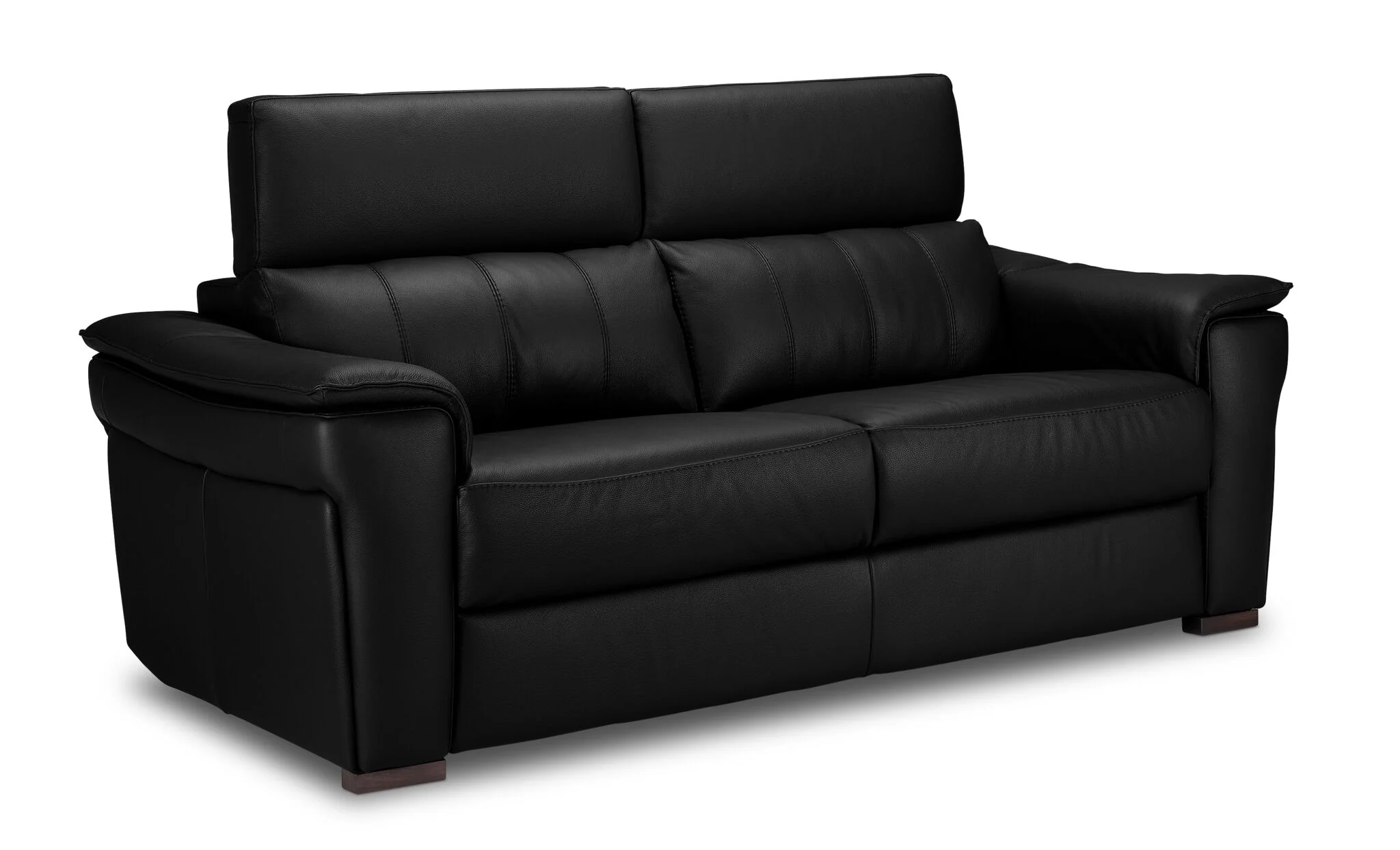 Orlando-Ray Leather Sofa and Loveseat Set - Black - Image 2