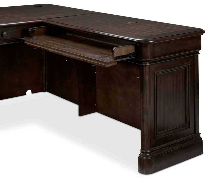 Palomar Corner Desk & Hutch - Tuscany Brown - Image 5