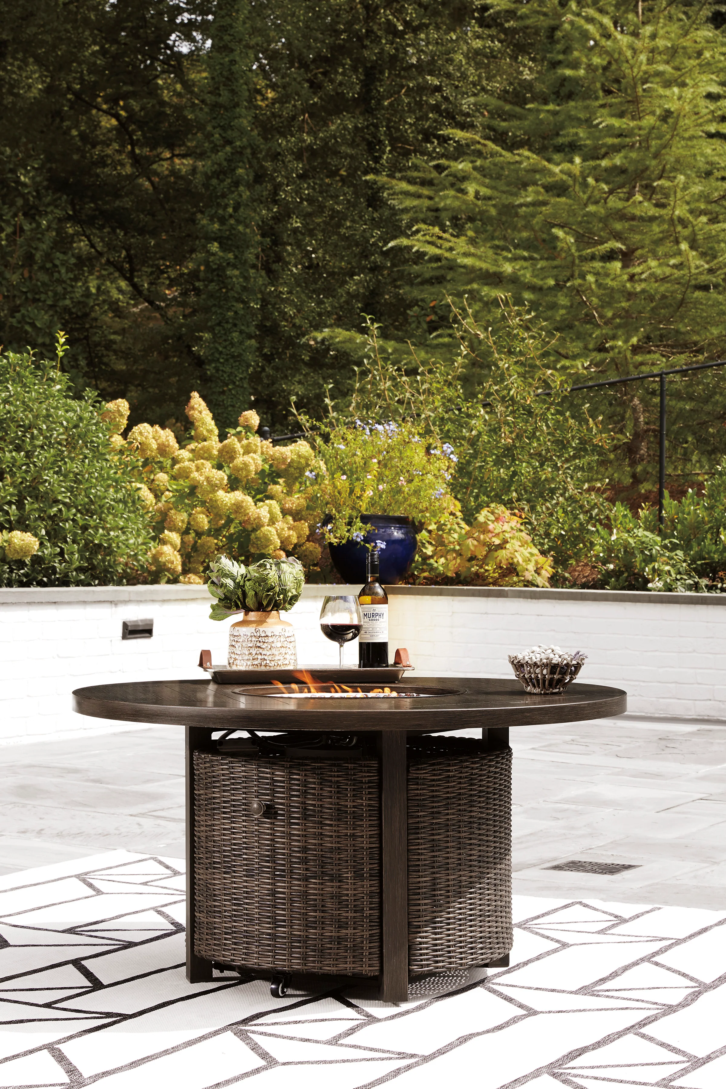Paradise Trail - Outdoor Fire Pit Table - Medium Brown - Image 2