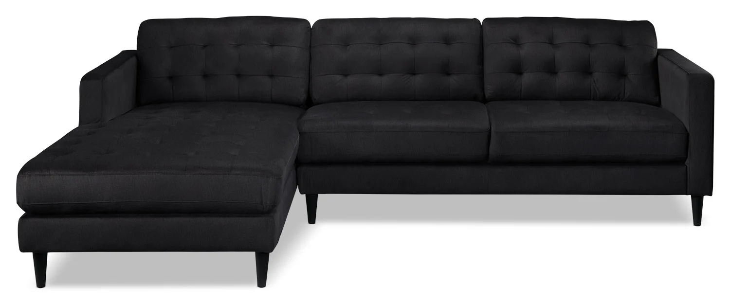 Paragon 2-Piece Sectional with Left-Facing Chaise - Charcoal - Image 2