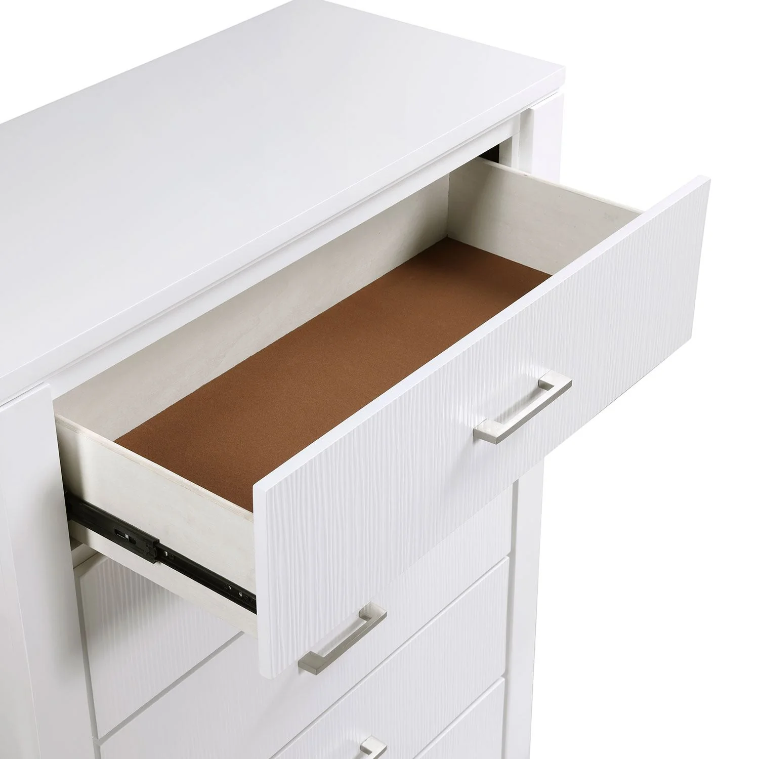 Paris 5-Drawer Chest - White - Image 4
