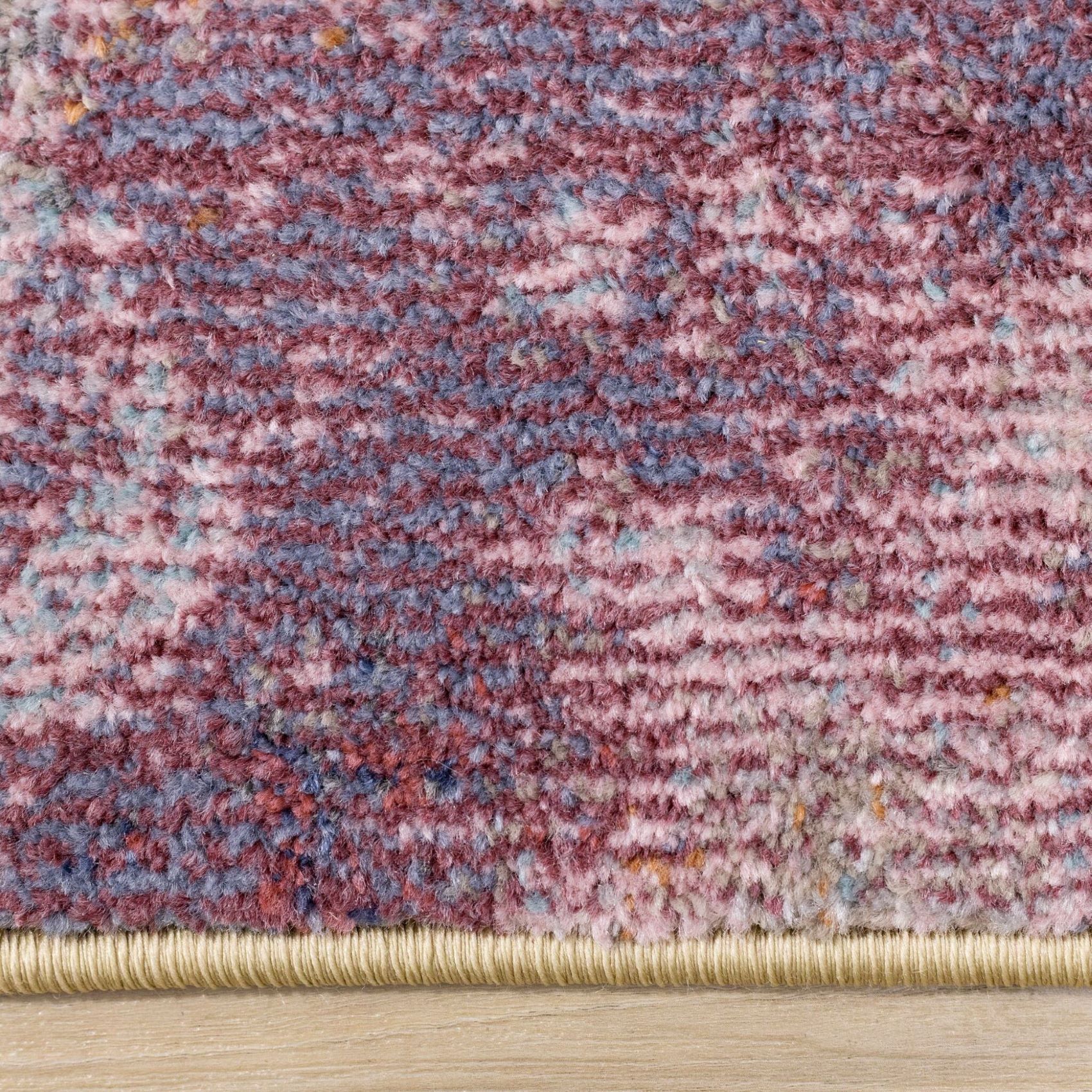 Petal Dreams 6'7" x 9'6" Poppy Design Area Rug - Pink, Blue, White - Image 5