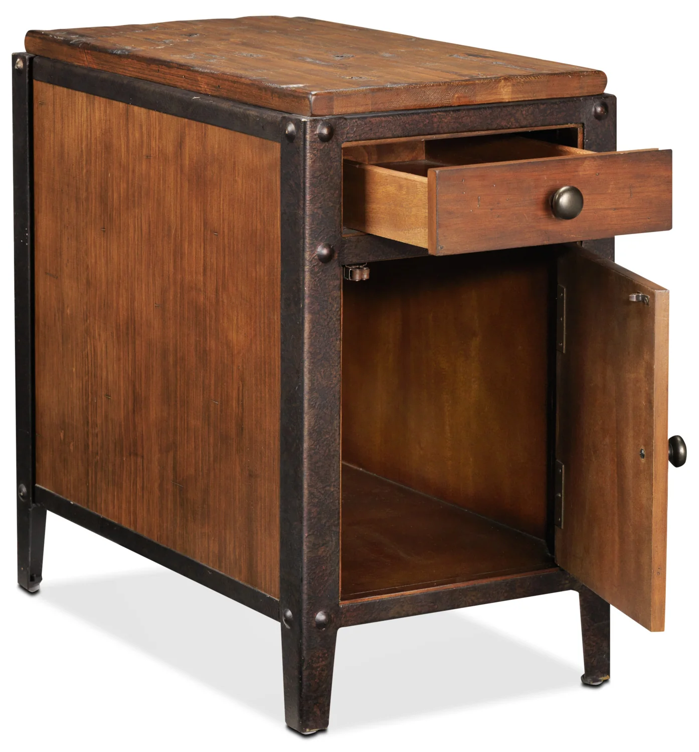 Pinebrook Chairside Table - Distressed Natural Pine - Image 2