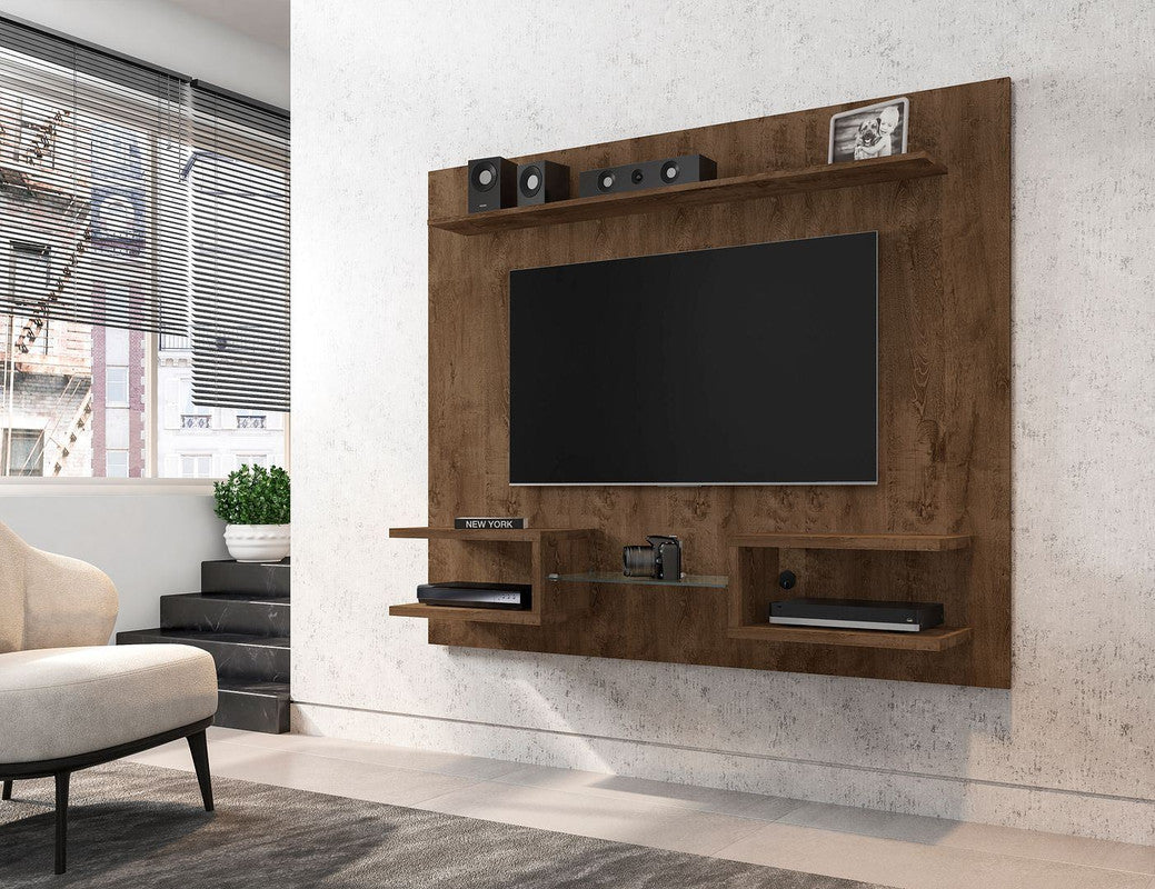 Shimla 64" Floating Entertainment Centre - Rustic Brown - Image 2