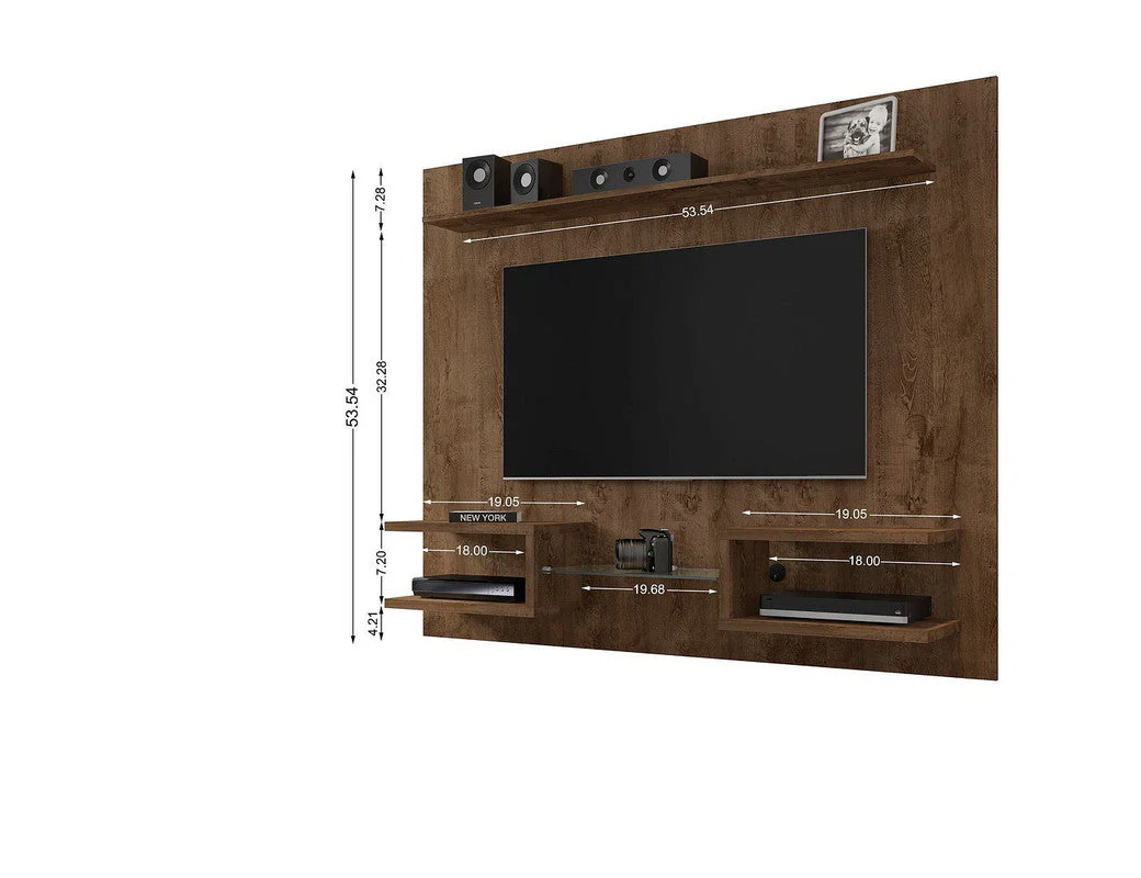 Shimla 64" Floating Entertainment Centre - Rustic Brown - Image 7