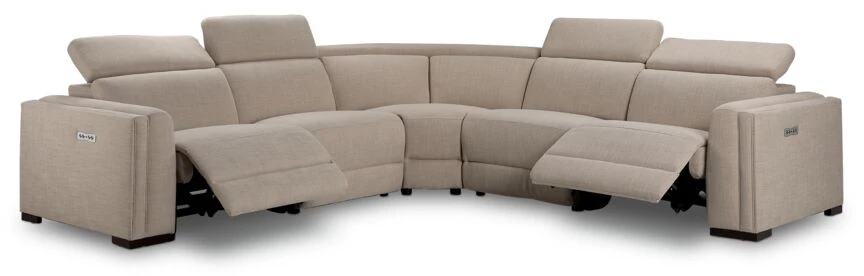Pocono 5-Piece Power Reclining Sectional - Beige - Image 2