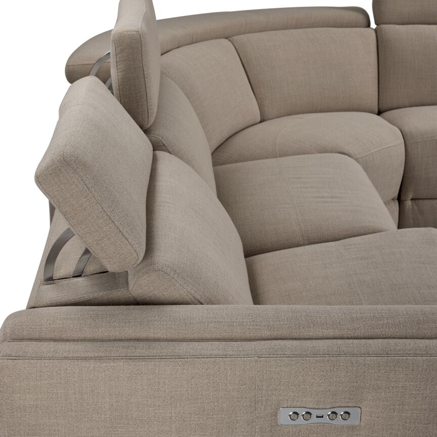 Pocono 5-Piece Power Reclining Sectional - Beige - Image 5