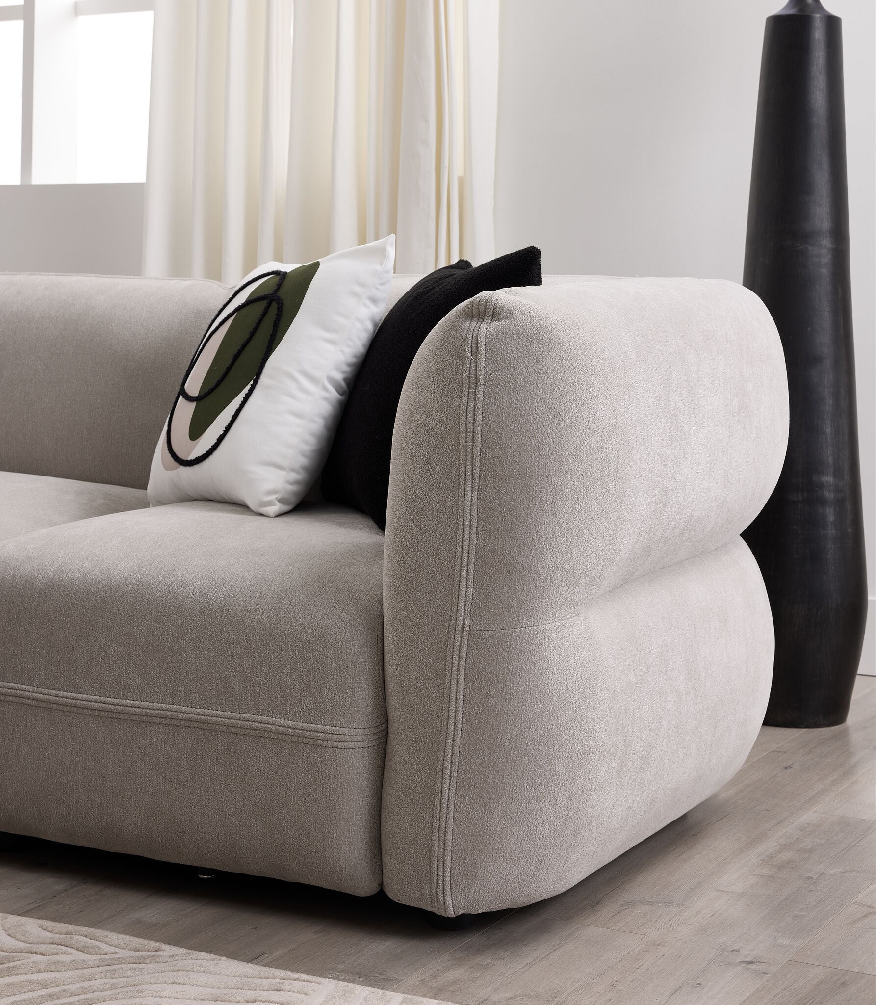 Porto 6-Piece Modular Sectional - Taupe - Image 4