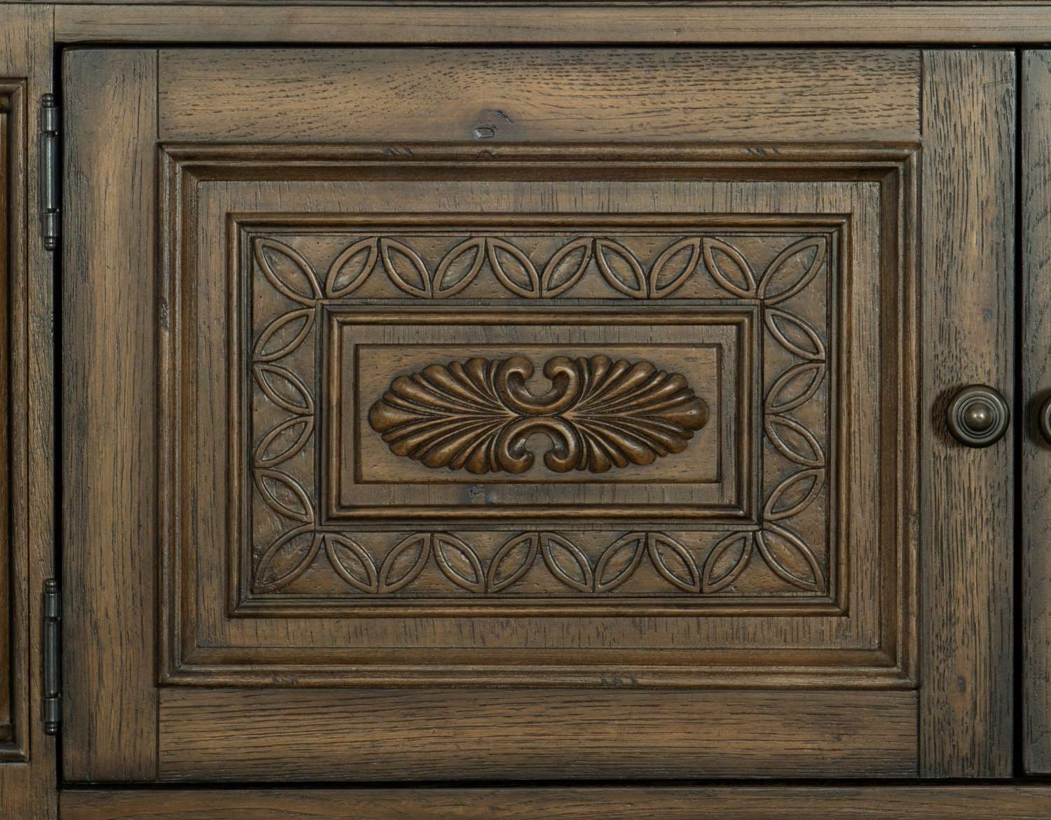 Rachelle 4 Drawer Chest with Storage Cabinet - Pecan - Image 3