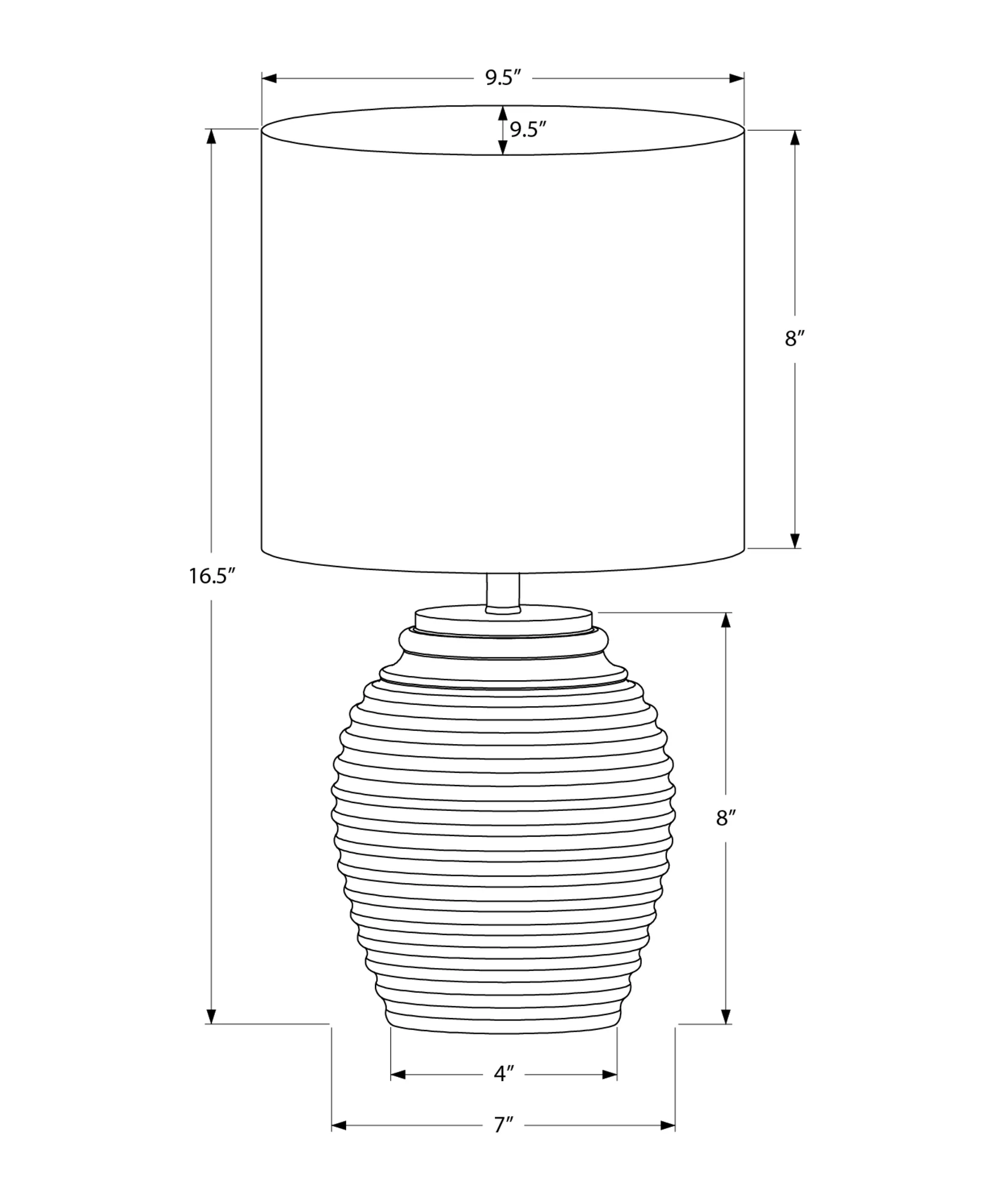 Revyn Table Lamp - Grey - Image 3