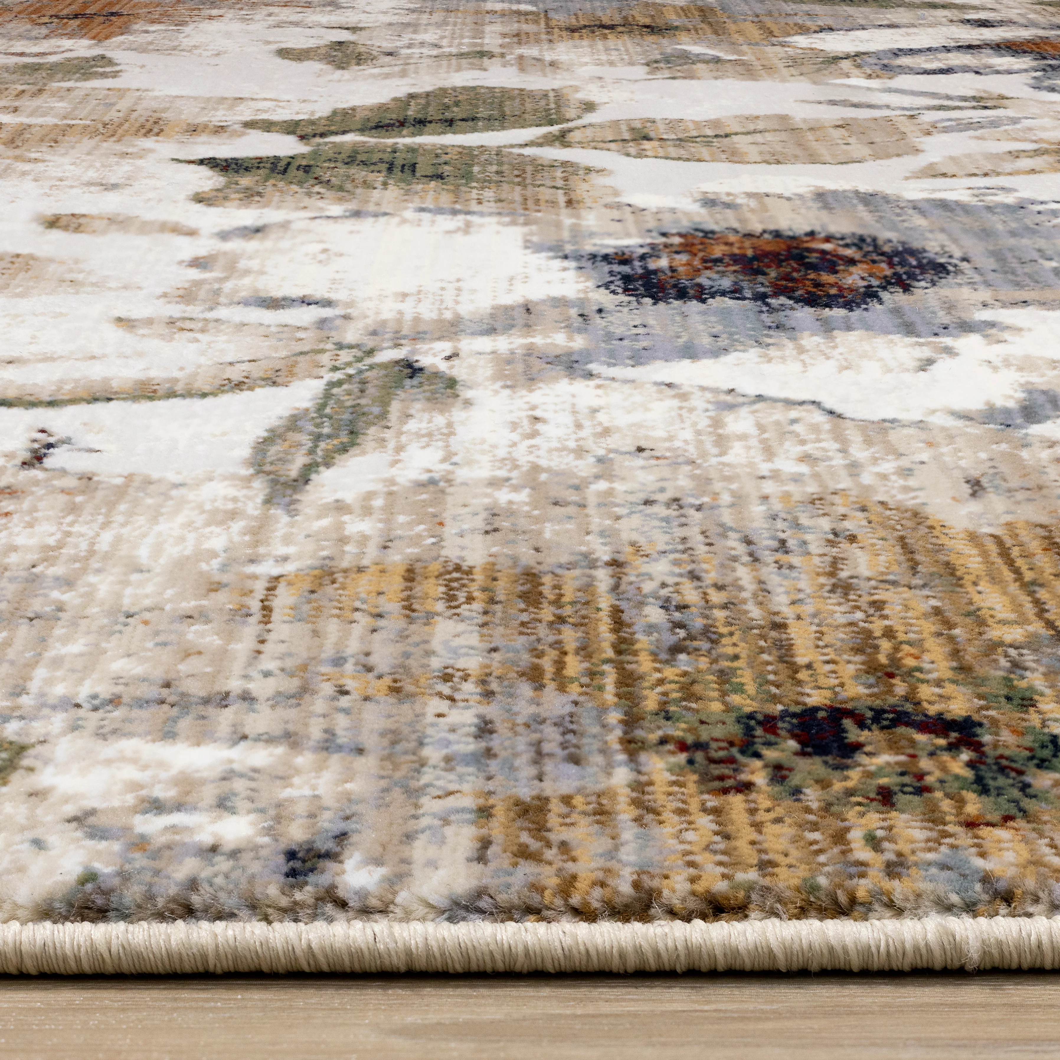 Rustic Garden 7'10" x 10'2" Warm Toned Floral Print Area Rug - Cream - Image 6