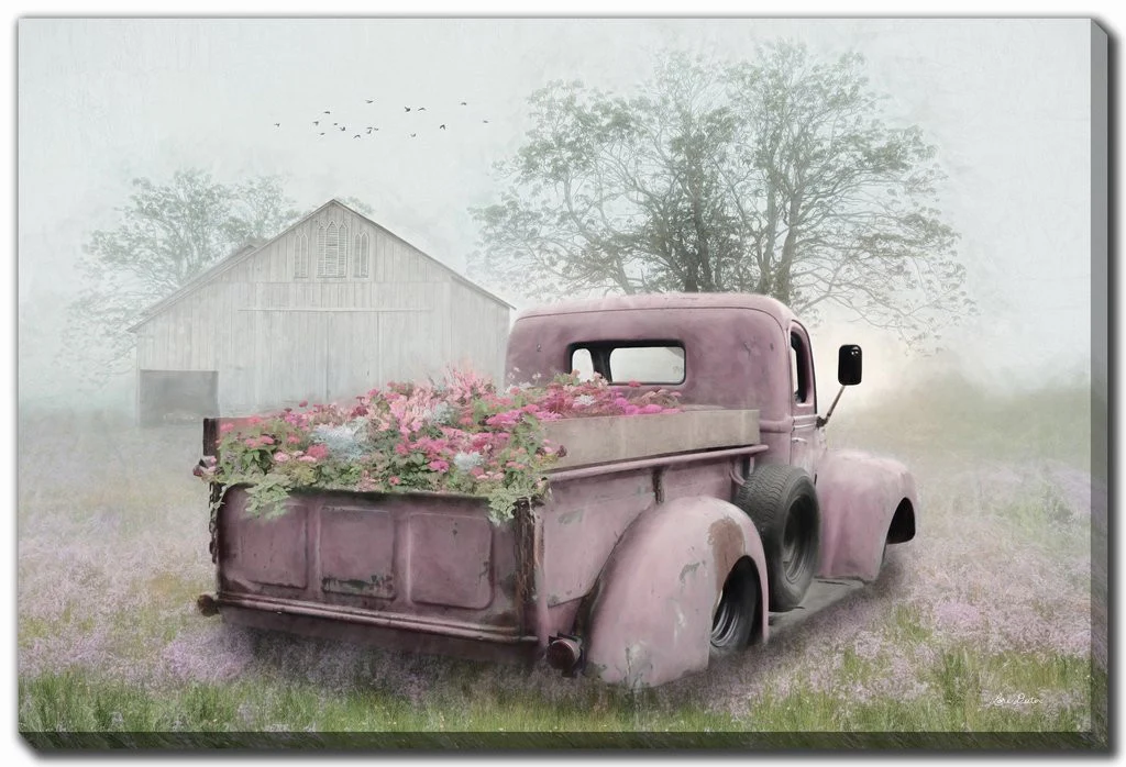 Rustic Romance Wall Art - Pink - 22 X 28