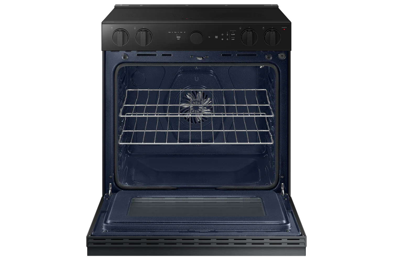 Samsung BESPOKE Matte Black Steel 30" True Convection Slide In Range with Air Sous Vide & Air Fry (6.3cu.ft.) - NSE6DG8500MTAC - Image 2