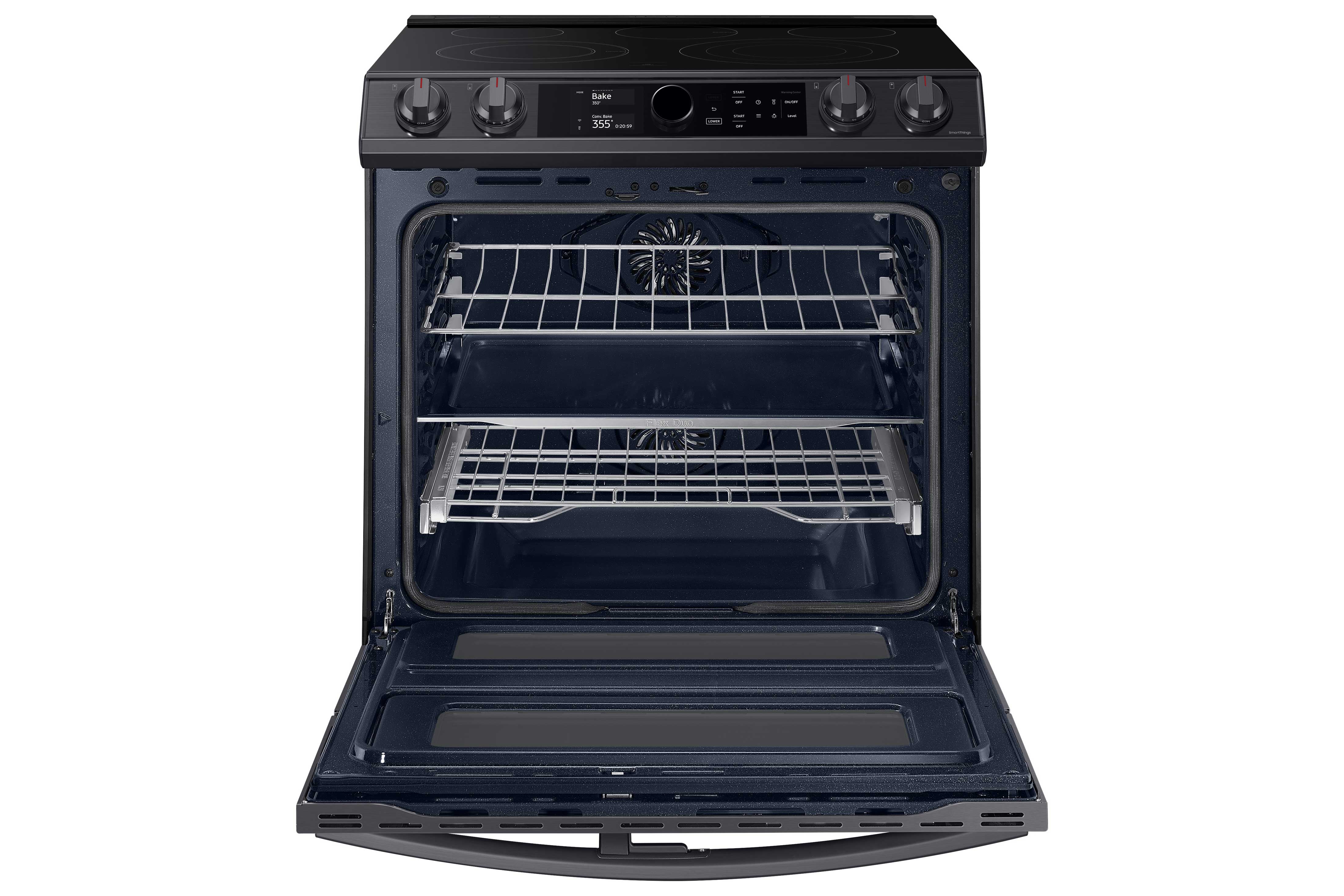 Samsung Black Stainless Steel Electric Range with Flex Duo and Air Fry (6.3 Cu.Ft) - NE63T8751SG/AC - Image 5