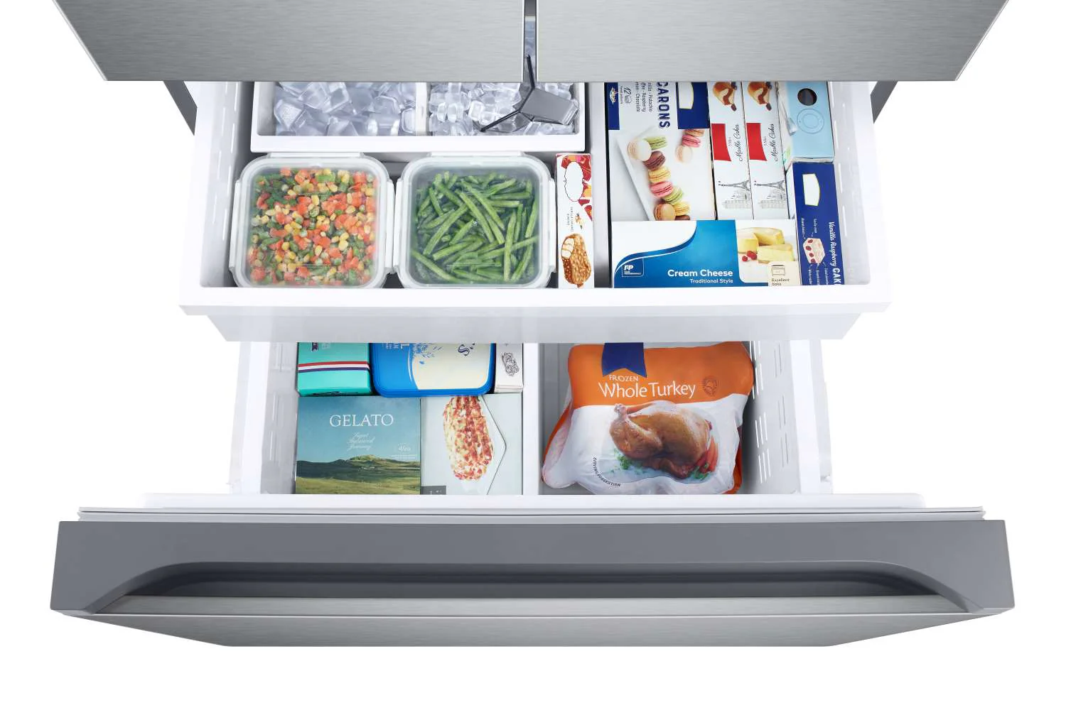 Samsung 33" 24.5 Cu. Ft. Stainless Steel French Door Refrigerator with Internal Ice & Water - RF25C5551SR/AA - Image 9