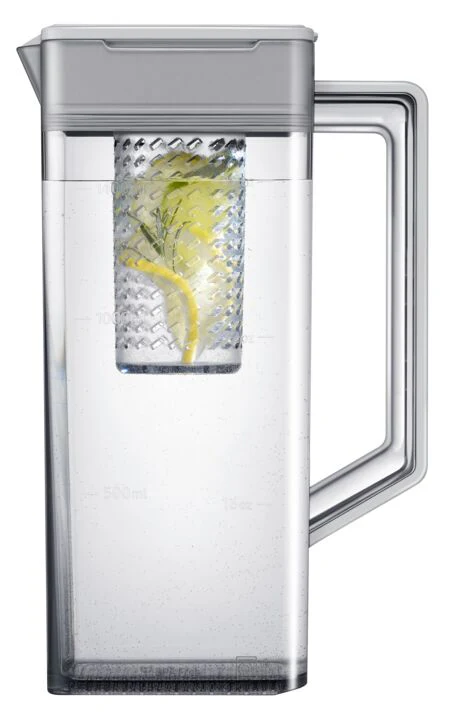 Samsung BESPOKE 36" 22.8 Cu. Ft. Stainless Steel Counter-Depth 4-Door French Door Refrigerator with Beverage Centre - RF23BB8600QLAA - Image 5