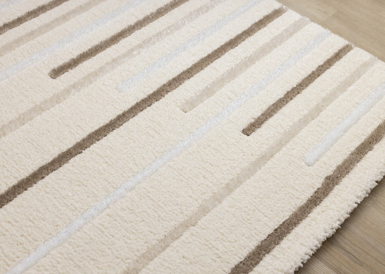 Sasha Soft Modern Lines Area Rug - 8' X 11' - Cream - Image 4