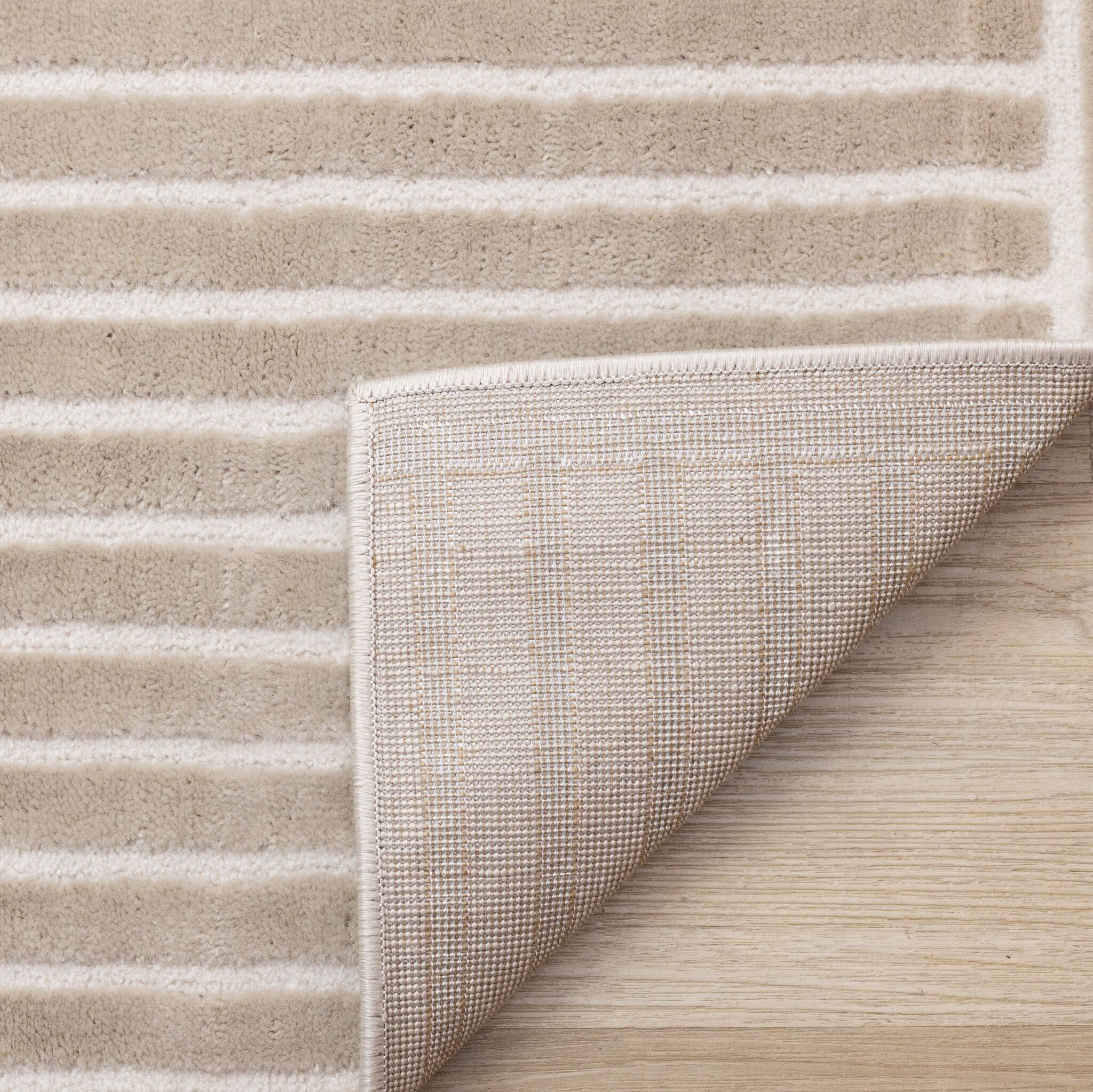 Sculpted Dunes 5'3" x 7'7" Modern Geometric Arches Pattern Area Rug - Cream, Beige - Image 8