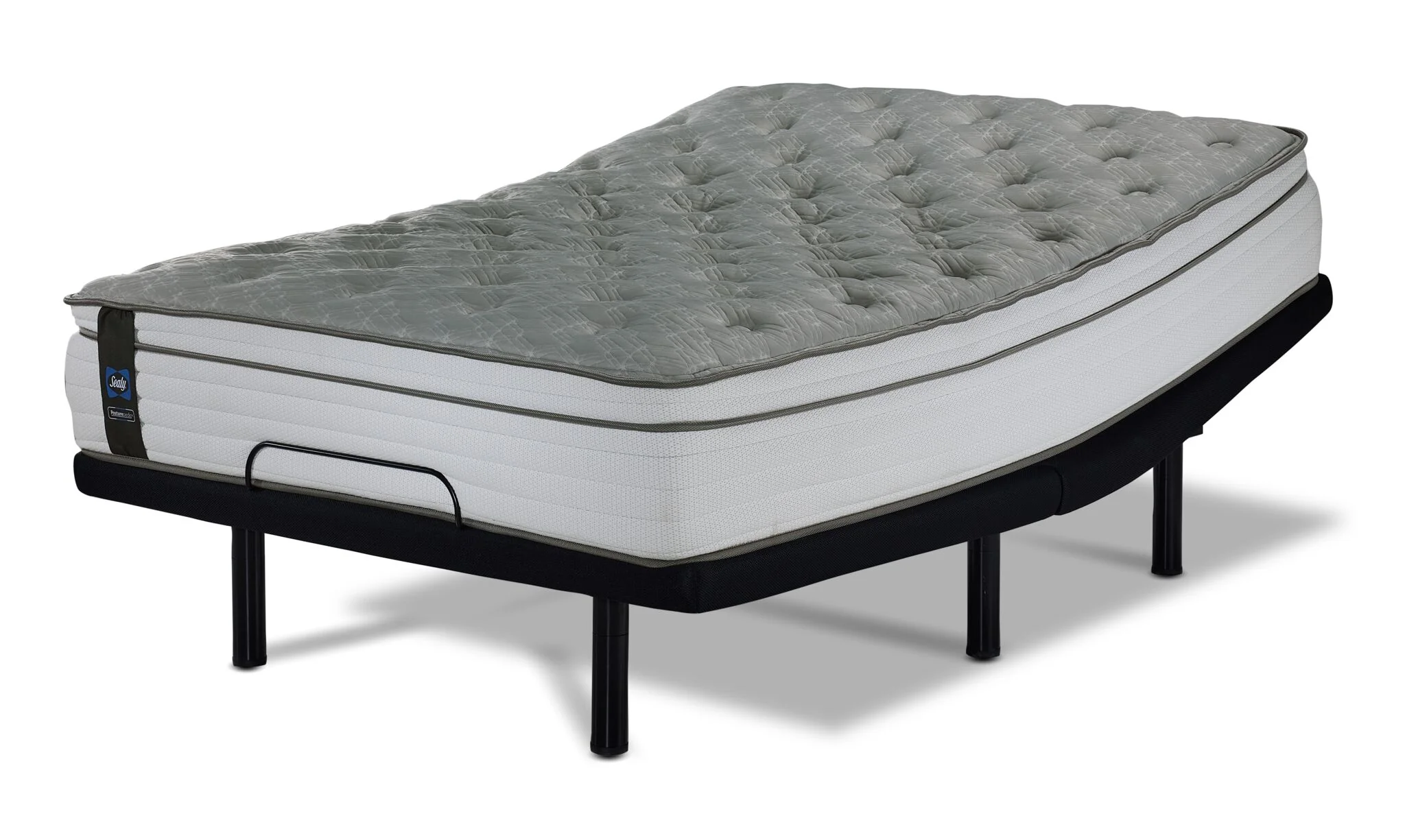 Sealy Posturepedic® Correct Comfort 5 Medium Eurotop King Mattress and L2 Motion Pro Adjustable Base