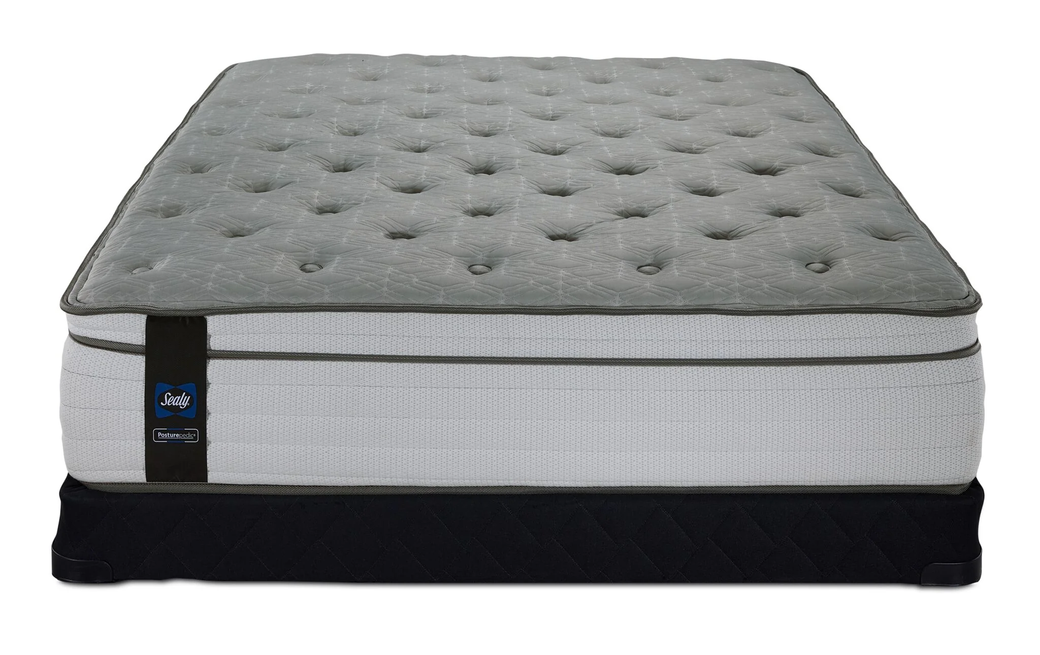 Sealy Posturepedic® Correct Comfort 5 Medium Eurotop Twin Mattress and Low Profile Boxspring Set - Image 2