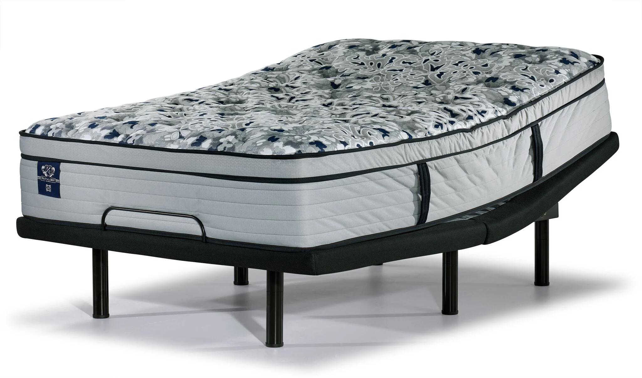 Sealy Posturepedic® Palatial Crest® Kamden II Firm Eurotop Full Mattress and L2 Motion Pro Adjustable Base