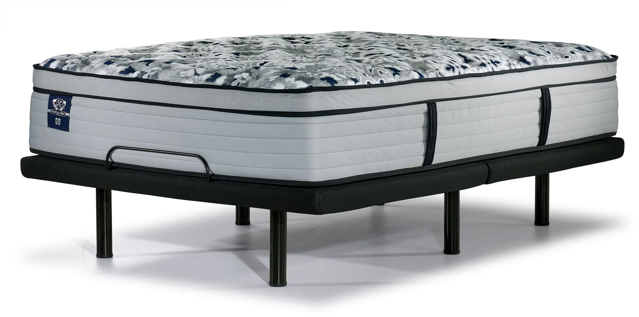 Sealy Posturepedic® Palatial Crest® Kamden II Firm Eurotop King Mattress and L2 Motion Pro Adjustable Base - Image 2