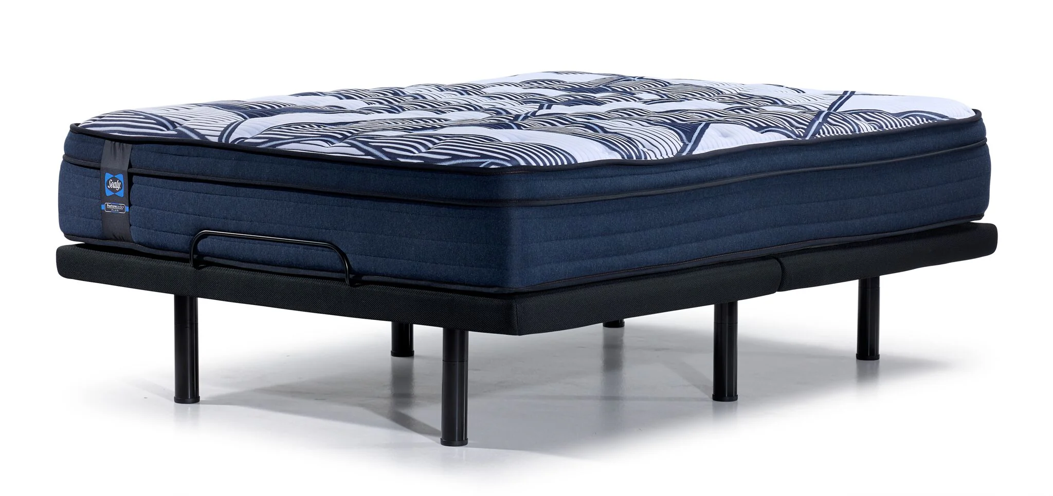 Sealy Posturepedic® Plus Sterling - Hugo II Medium Eurotop Twin XL Mattress L2 Motion Pro Adjustable Base - Image 2