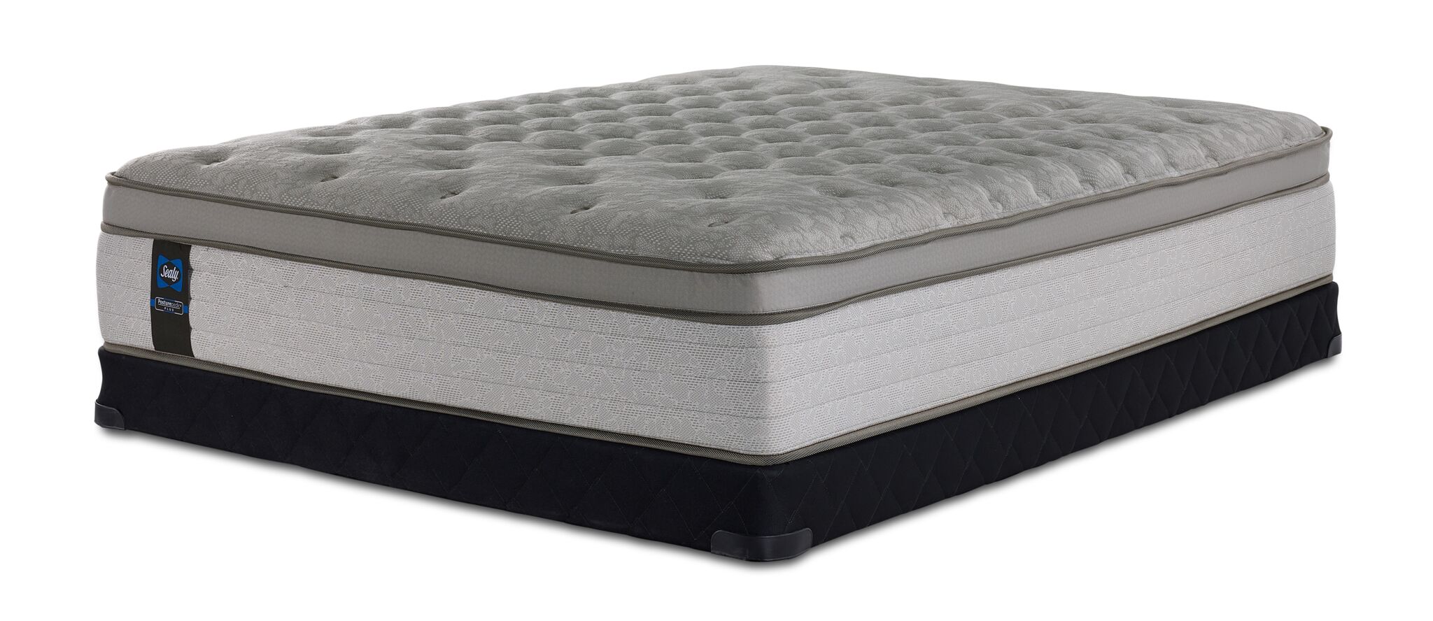 Sealy Posturepedic® Plus Sterling Milana II Luxury Plush Eurotop Full Mattress and Low Profile Boxspring Set