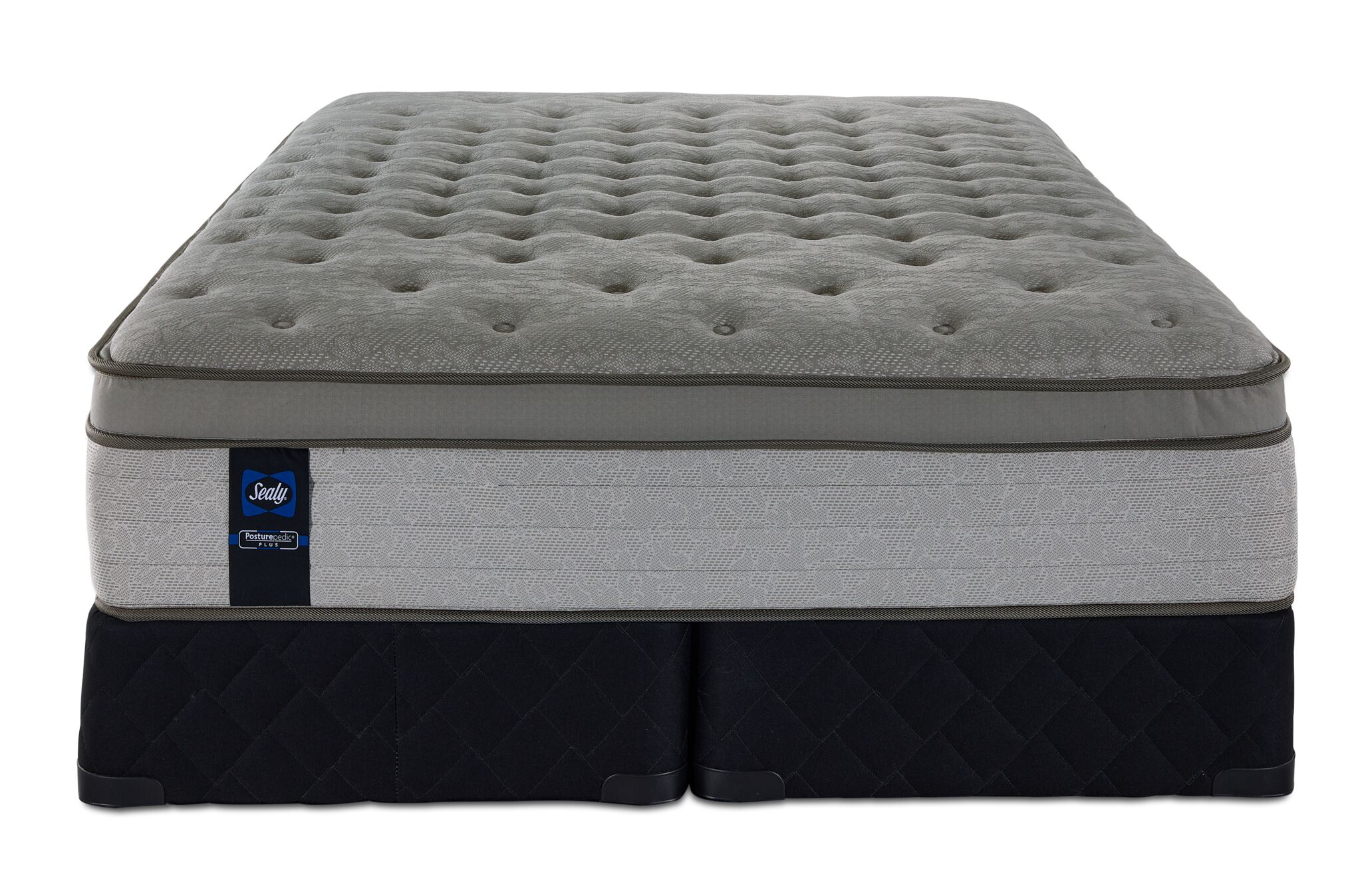 Sealy Posturepedic® Plus Sterling Milana II Luxury Plush Eurotop Queen Mattress and Split Boxspring Set - Image 2