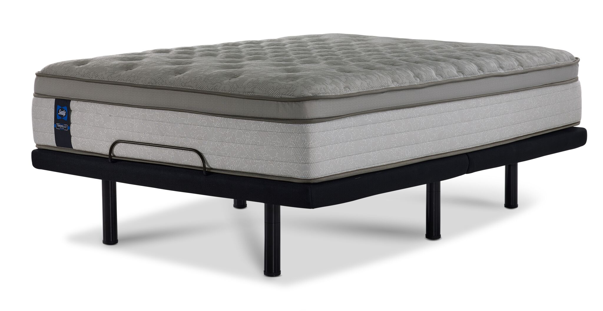 Sealy Posturepedic® Plus Sterling Milana II Luxury Plush Eurotop Twin XL Mattress and L2 Motion Pro Adjustable Base - Image 2