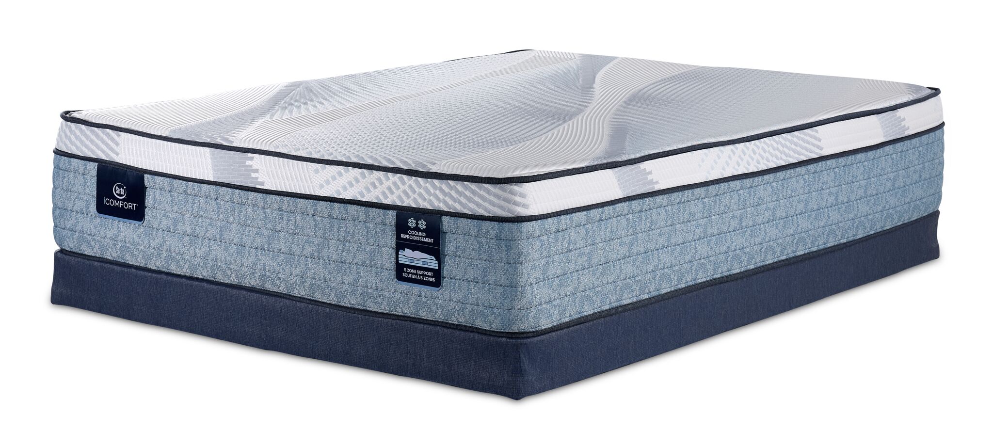 Serta iComfort® AIR 3 Medium Euro Top 13" Full Mattress and Low Profile Boxspring Set