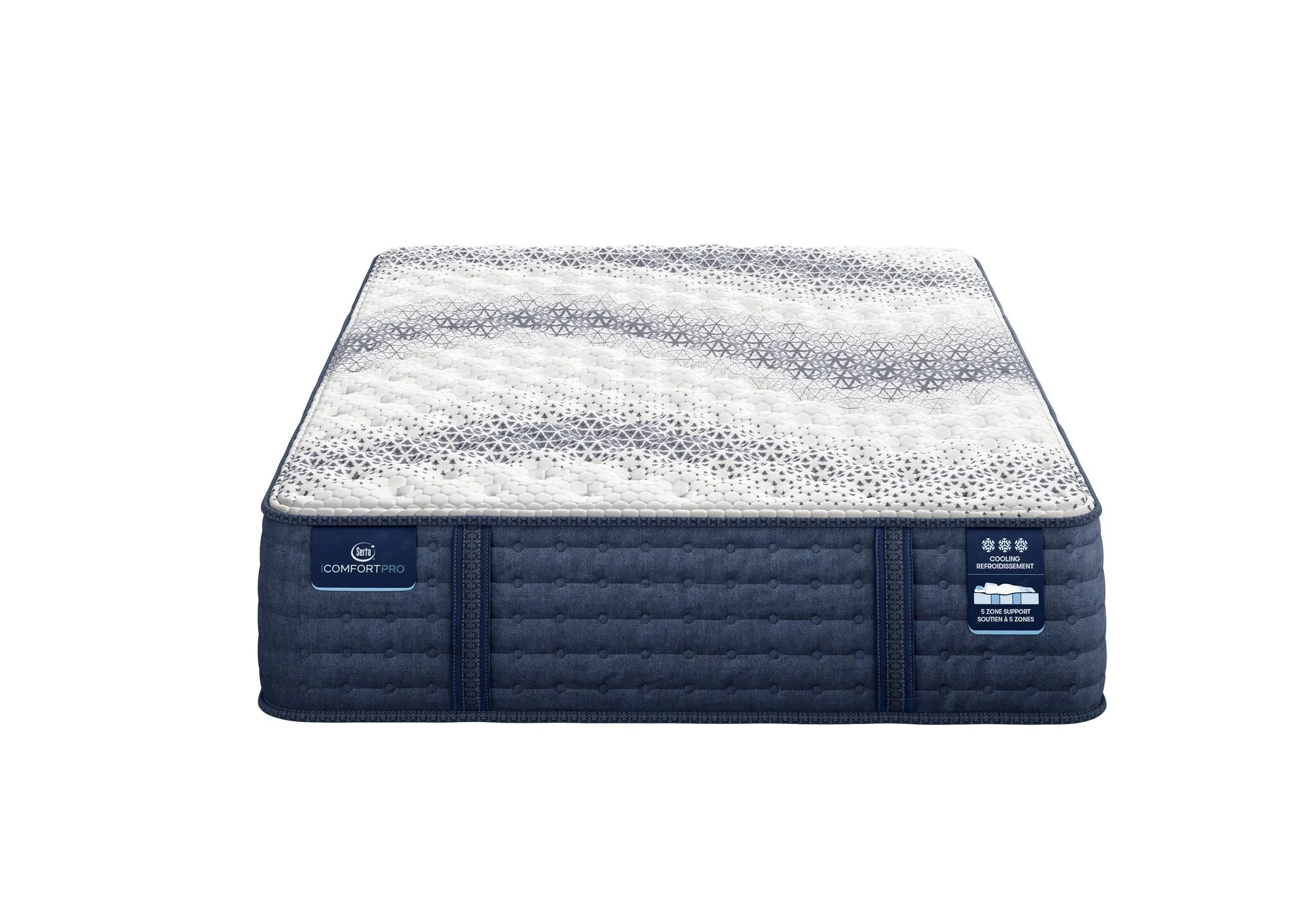 Serta iComfort PRO Tropea Tight Top Firm King Mattress and Low Profile Split Boxspring Set - Image 2