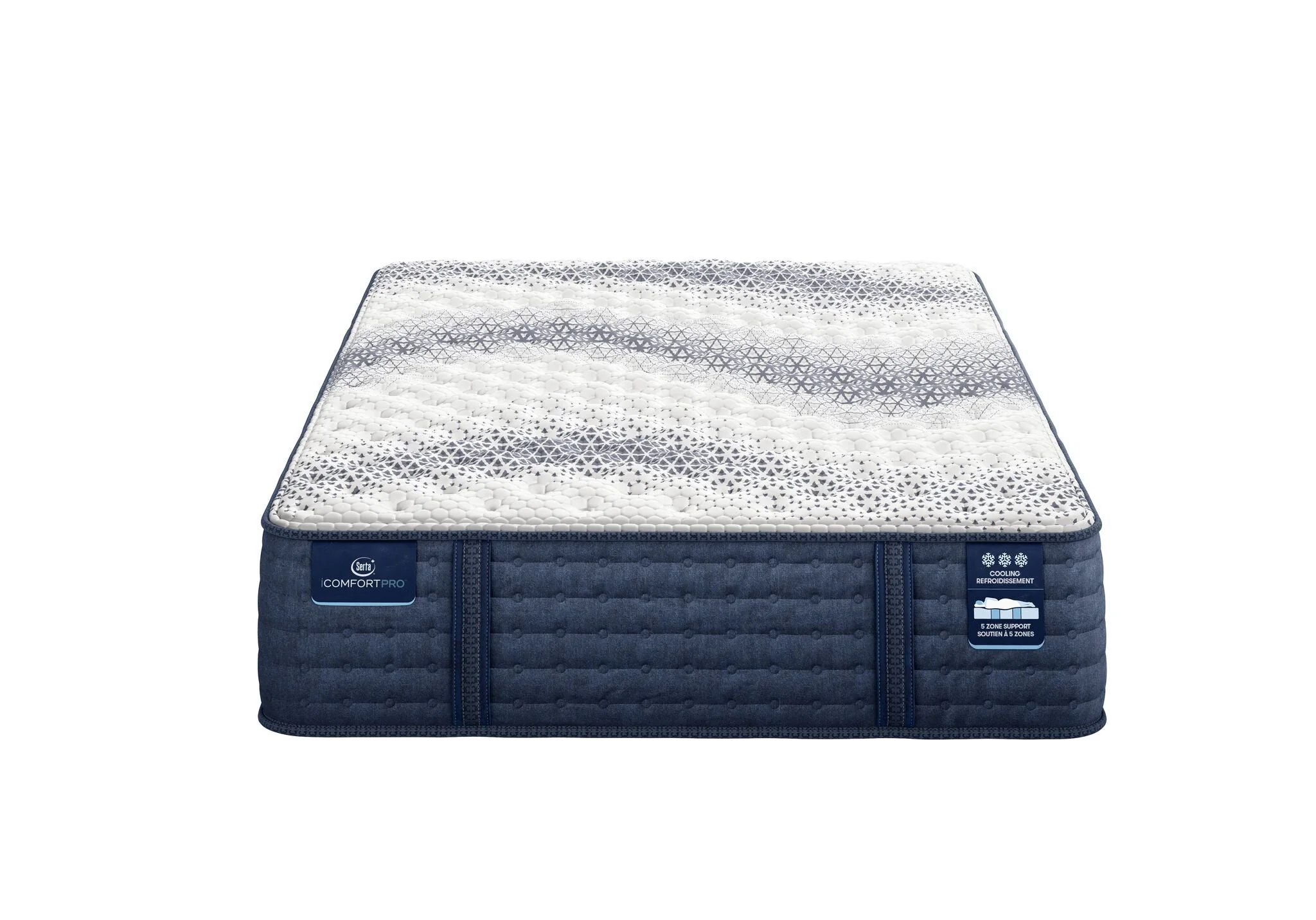 Serta iComfort PRO Tropea Tight Top Firm Queen Mattress and Split Boxspring Set - Image 2