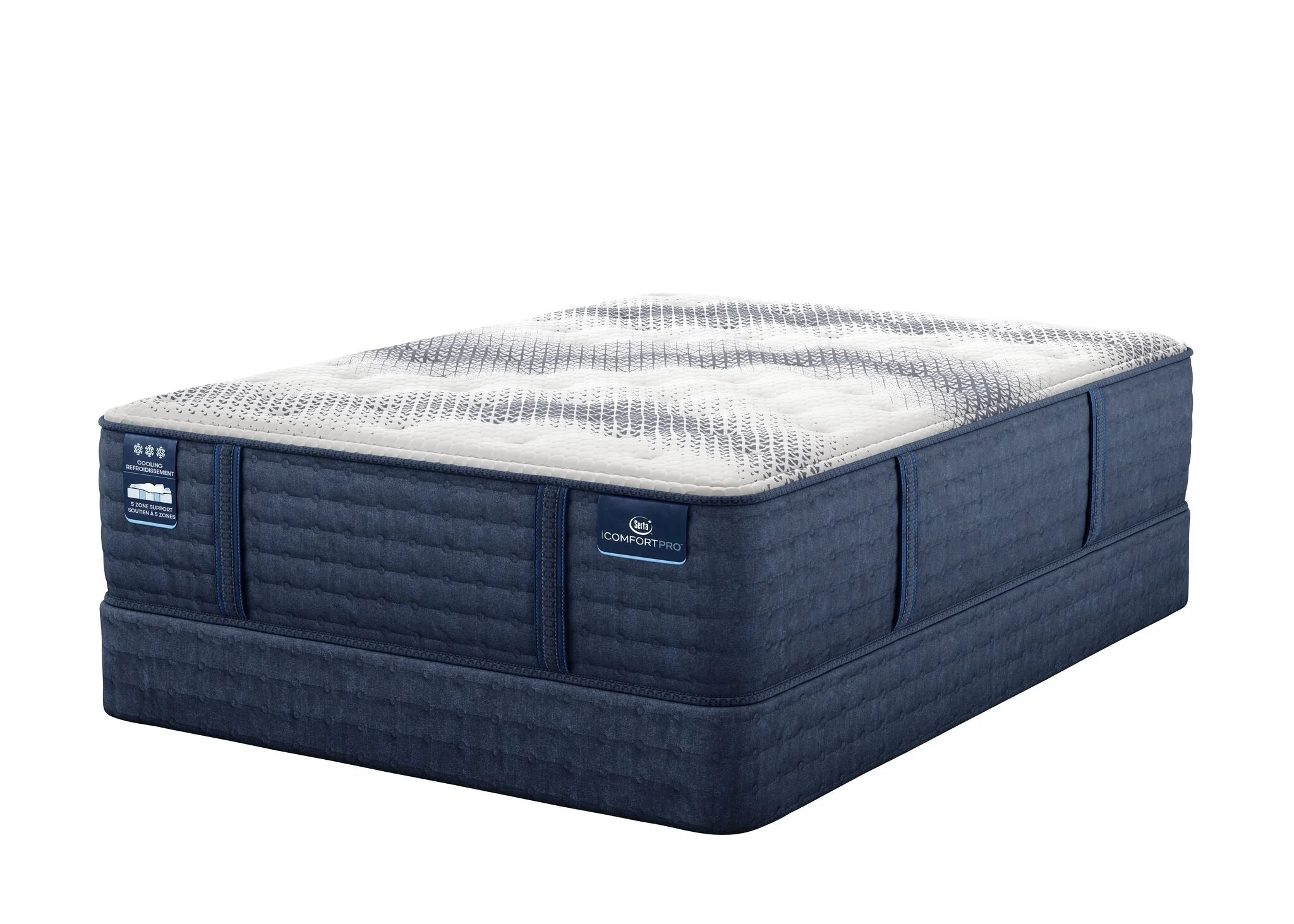 Serta iComfort PRO Tropea Tight Top Plush Queen Mattress and Boxspring Set