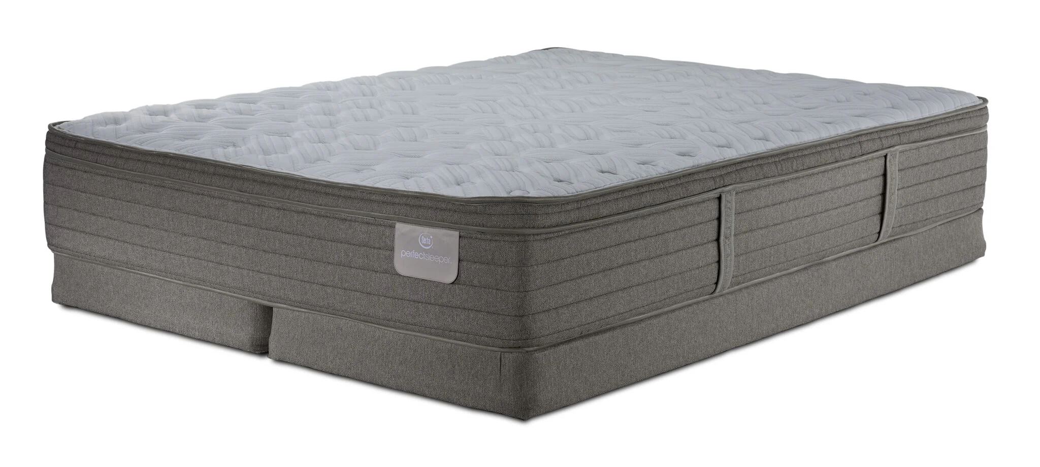 Serta® Perfect Sleeper Pacific Medium Eurotop Queen Mattress and Low Profile Split Boxspring Set