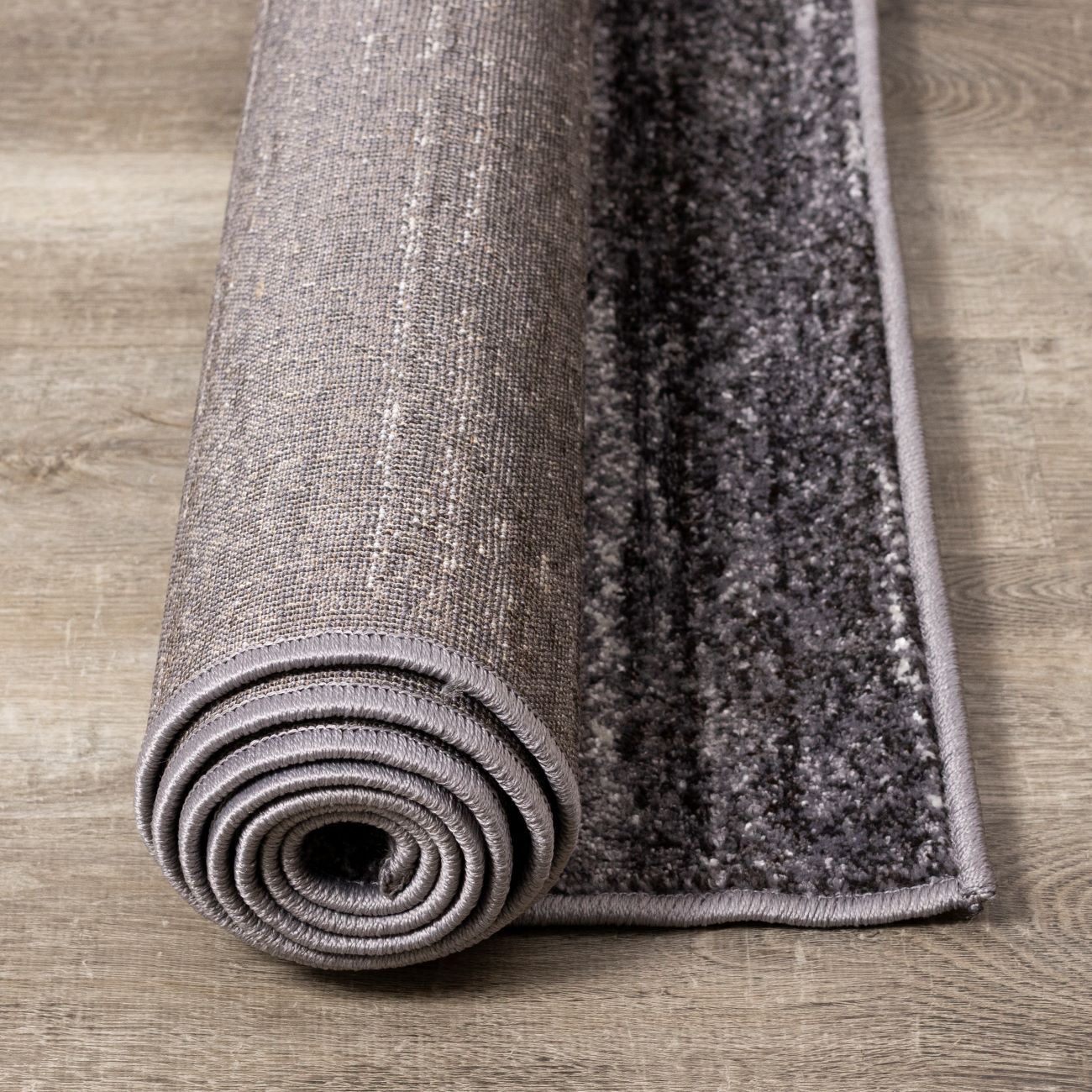 Shadow Drift 6'7" x 9'6" Variegarted Frieze Area Rug - Grey, Cream - Image 10