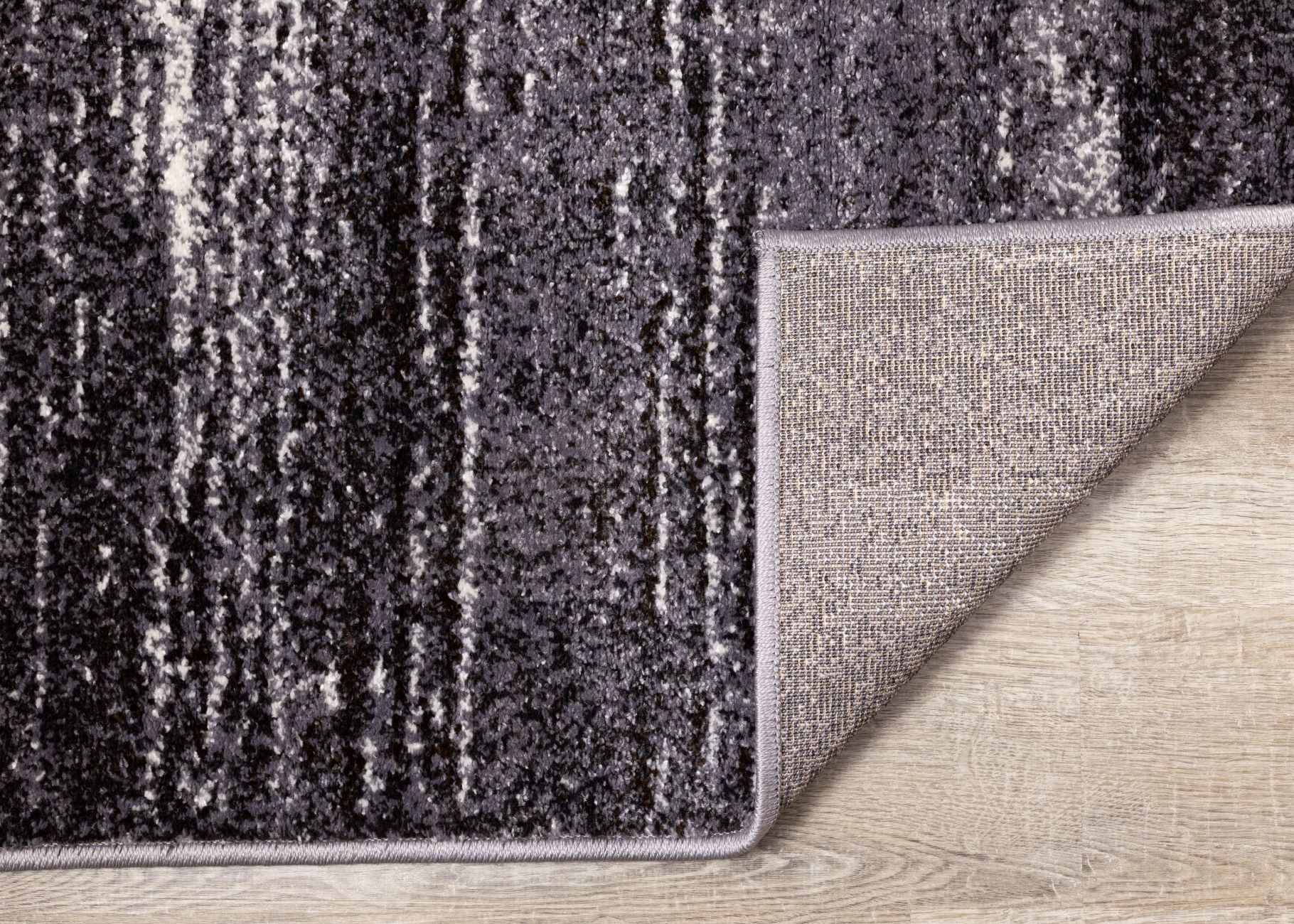 Shadow Drift 6'7" x 9'6" Variegarted Frieze Area Rug - Grey, Cream - Image 5