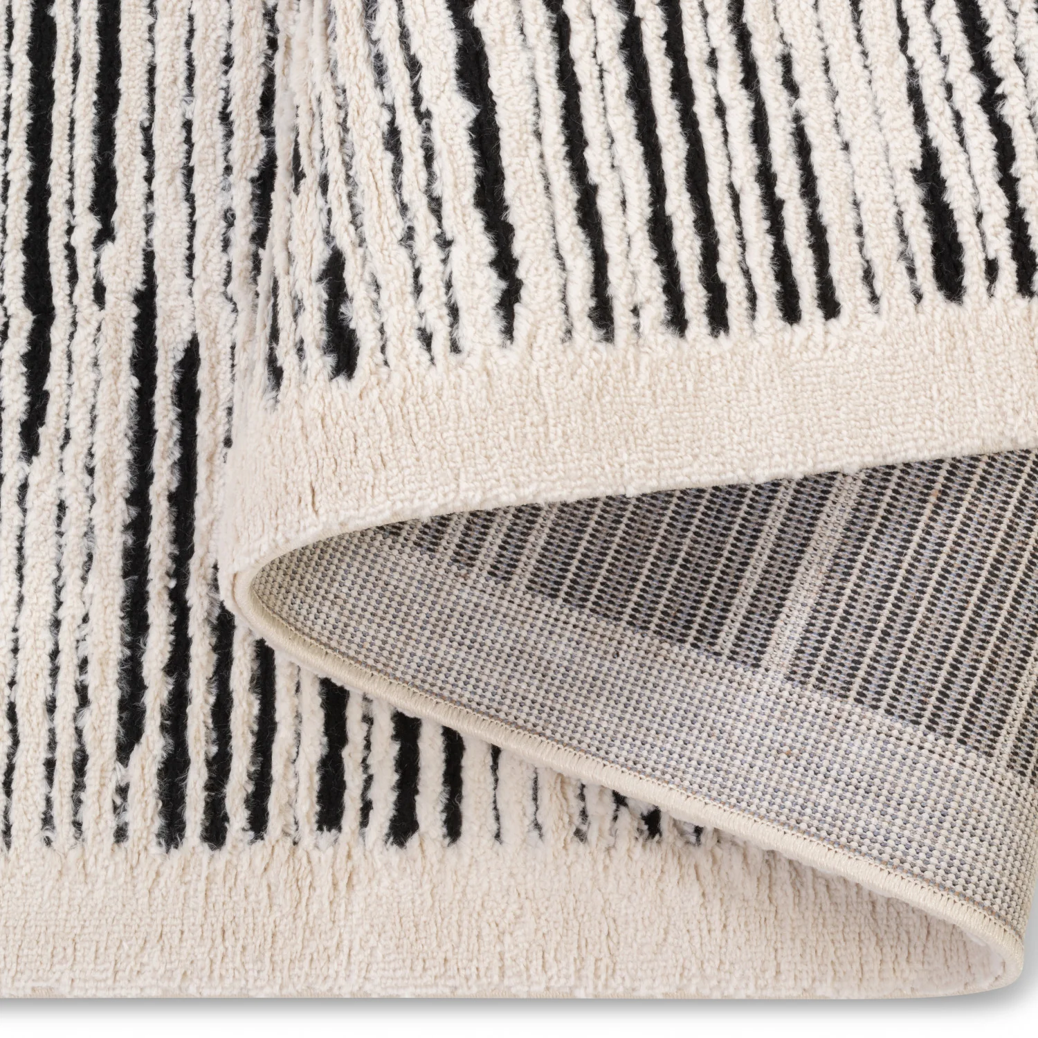 Sherpa Stripes Rug - 6' x 9' - White - Image 2