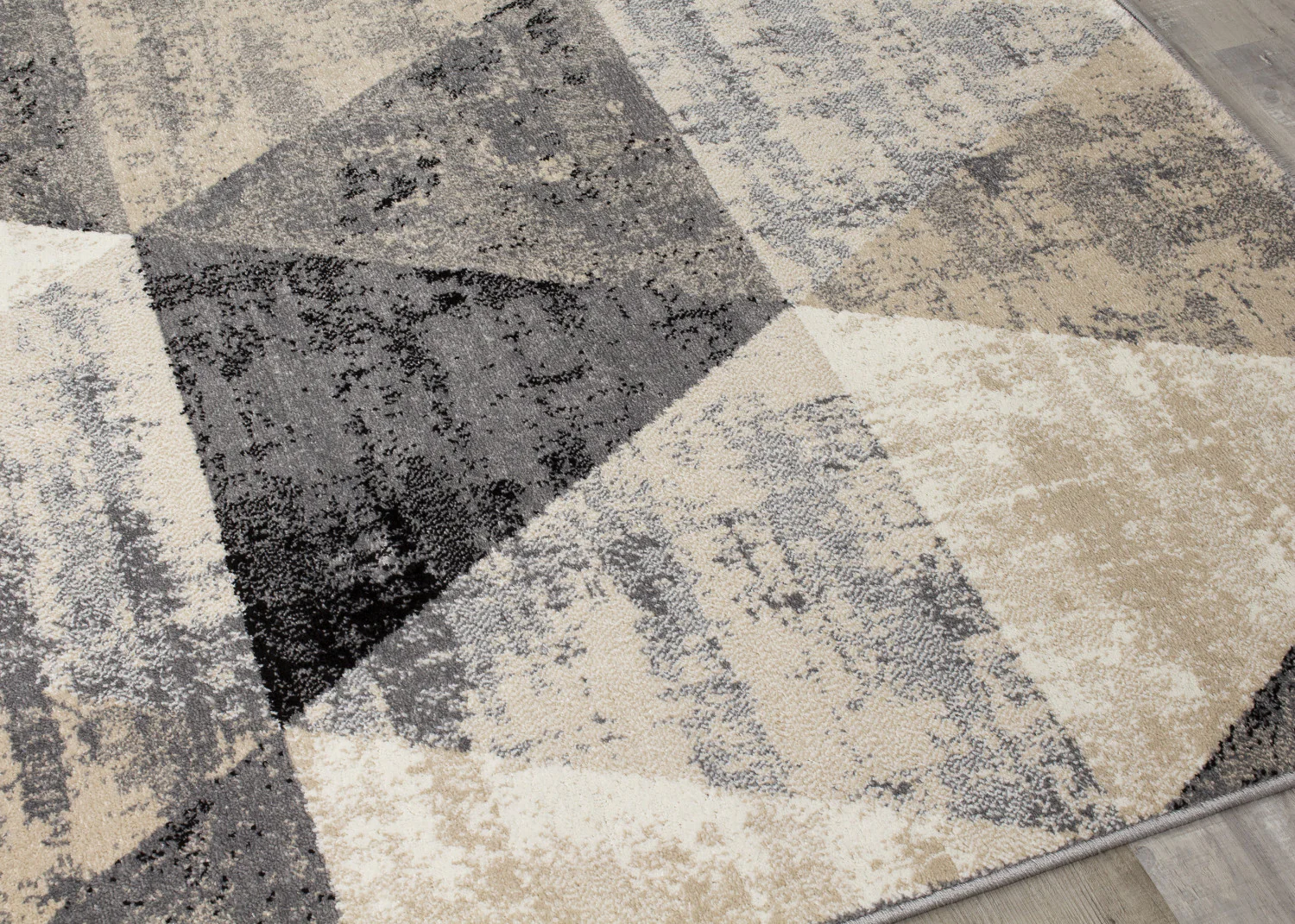 Siecle Triangle Shapes Area Rug - 2' X 8' - Cream/Beige - Image 4